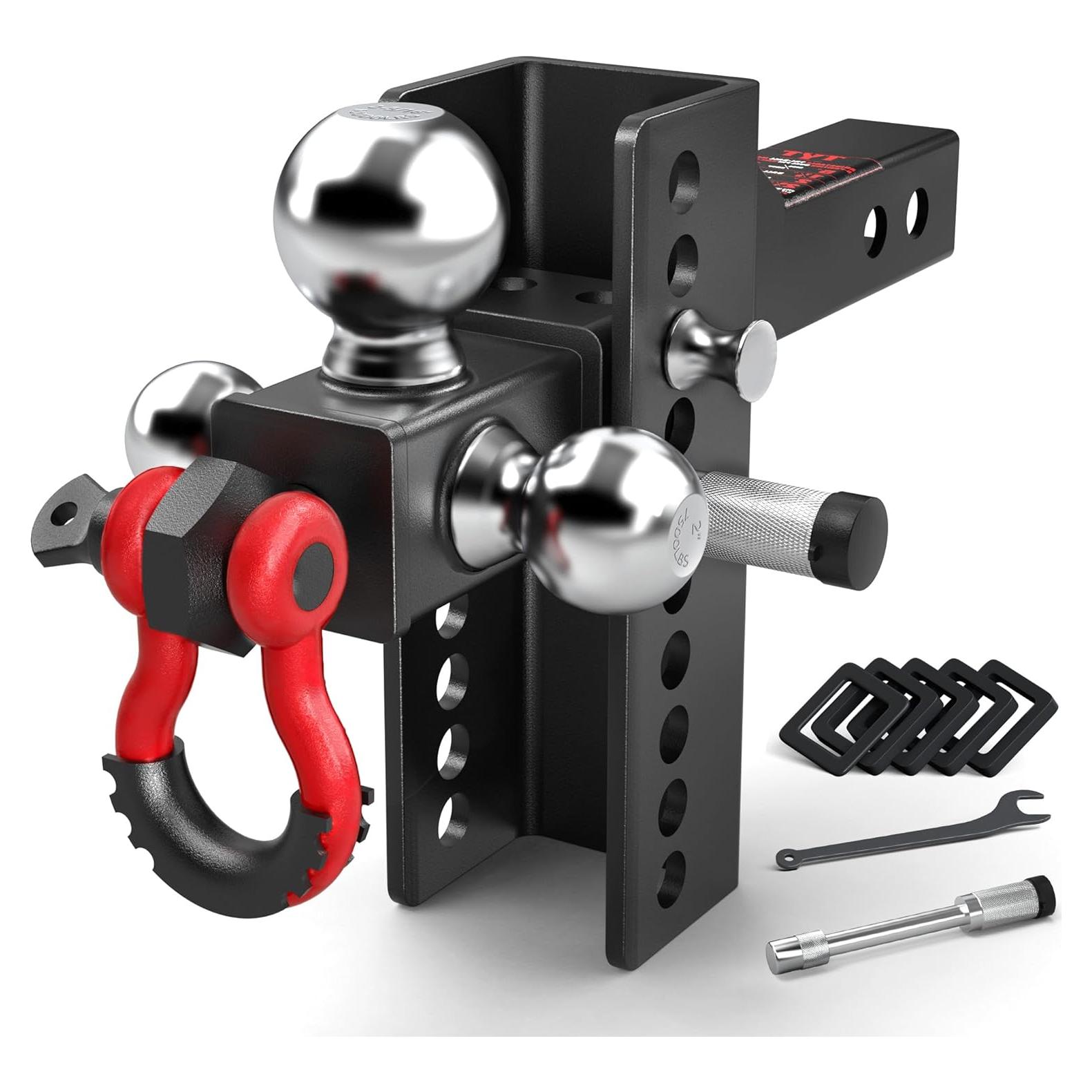 Soporte de remolque ajustable TYT 4536 kg 3 bolas 11.43 cm