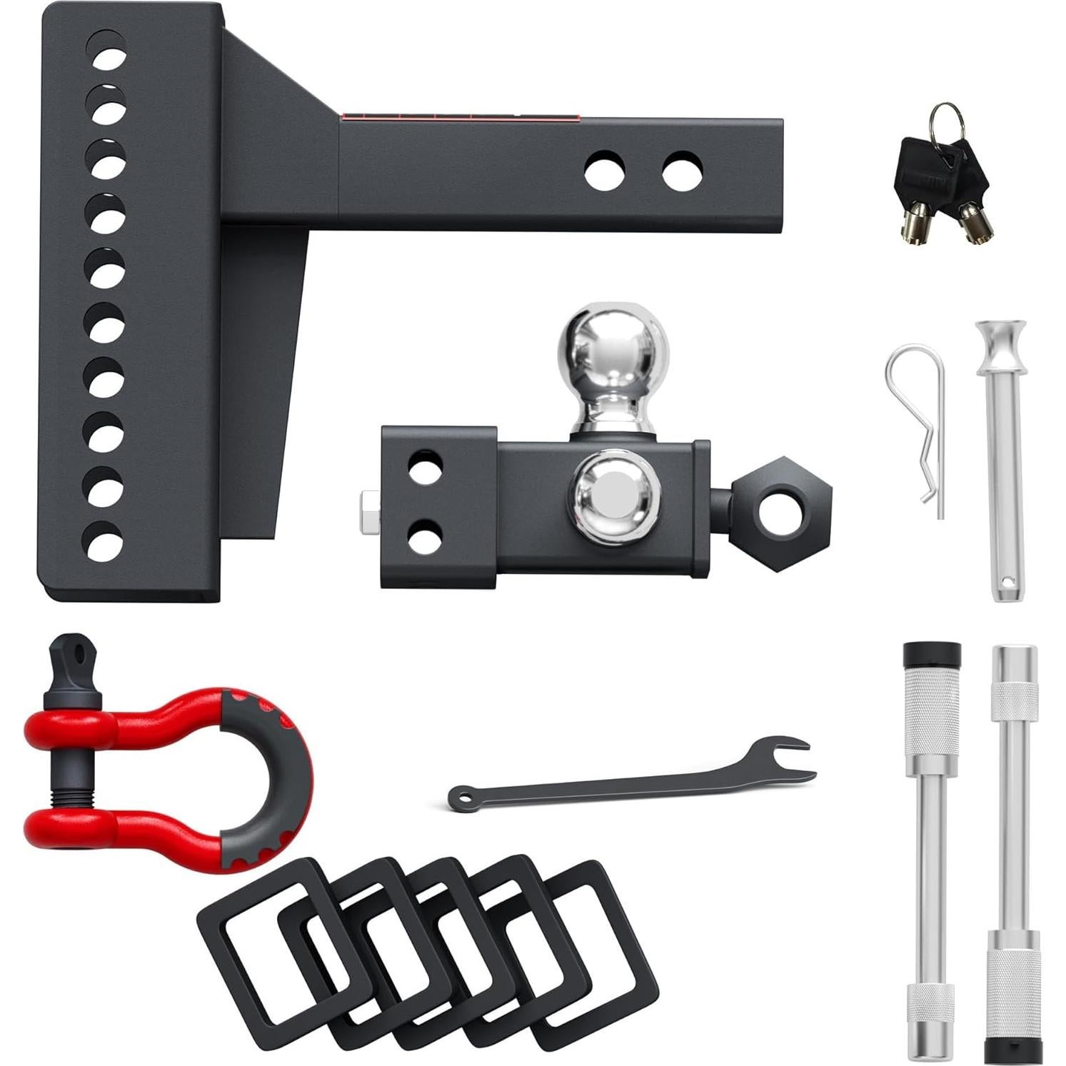 Soporte de remolque ajustable TYT 4536 kg 3 bolas 11.43 cm