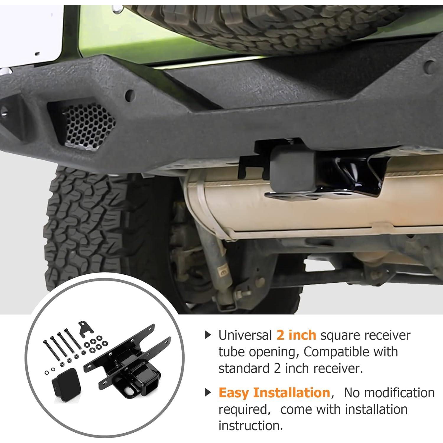 Enganche de Remolque Trasero WeiSen 2" Clase 3 para Jeep Wrangler JL/JLU 2018-2025