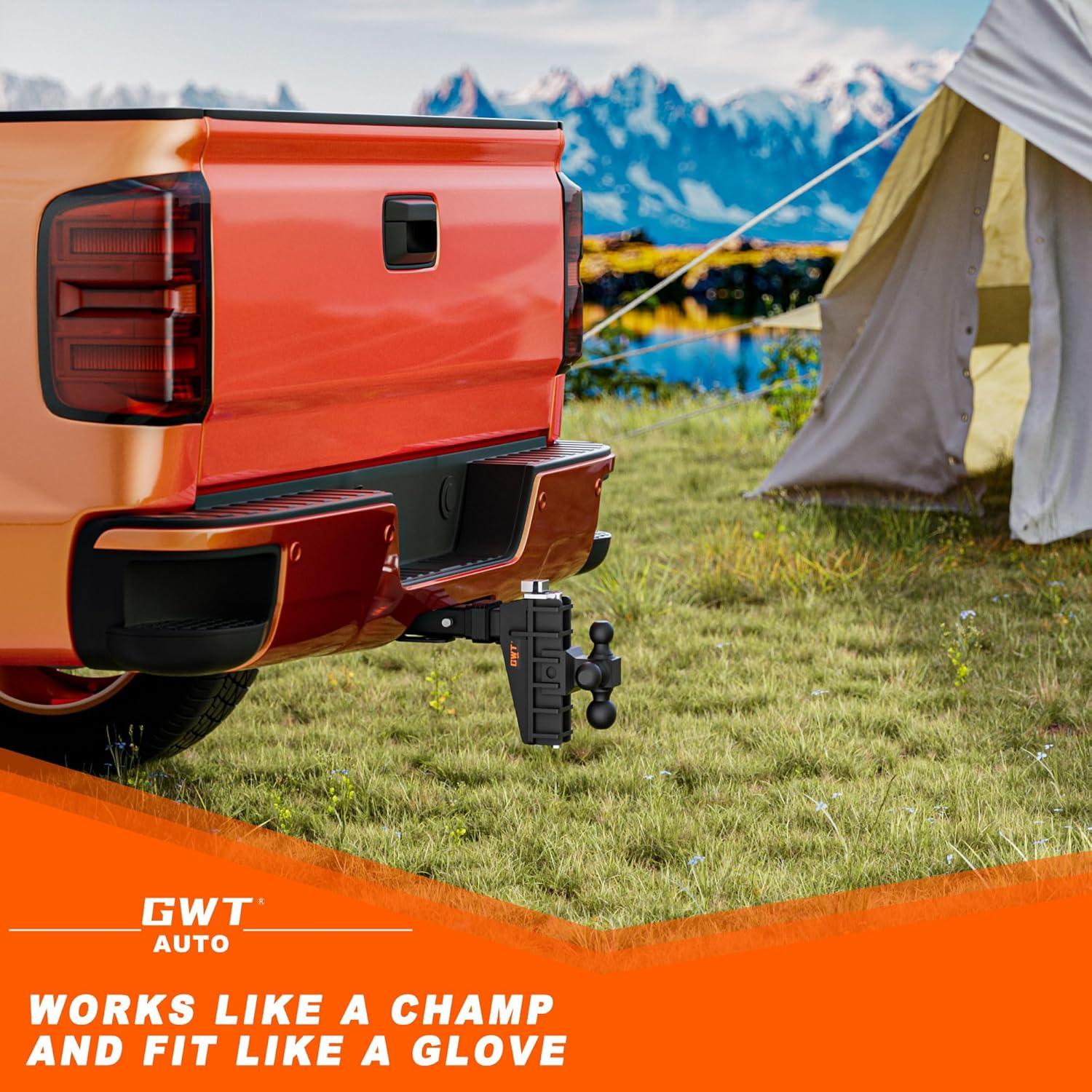 Enganche de Remolque Ajustable GWTAUTO GA17 6" Caída Tri-Bola