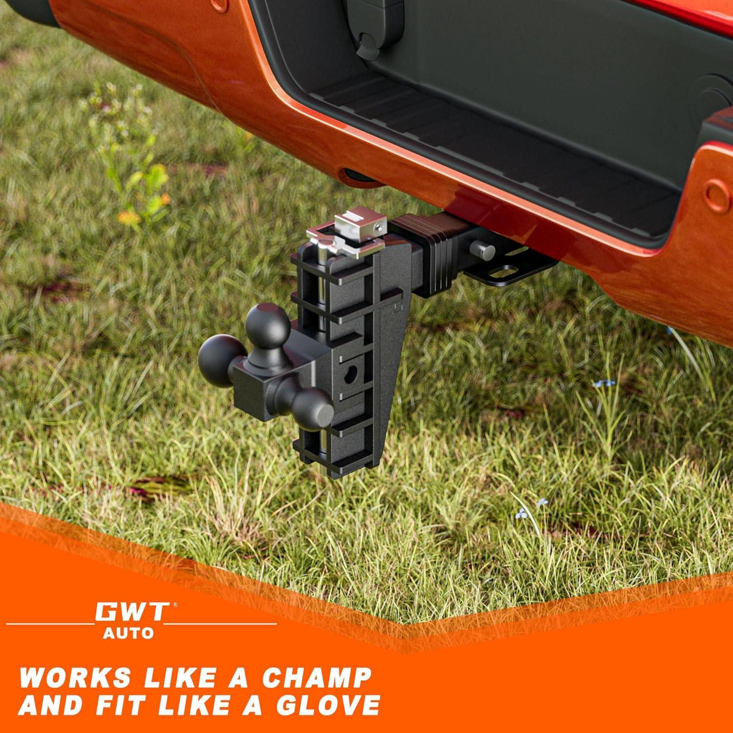 Enganche de Remolque Ajustable GWTAUTO GA17 6" Caída Tri-Bola