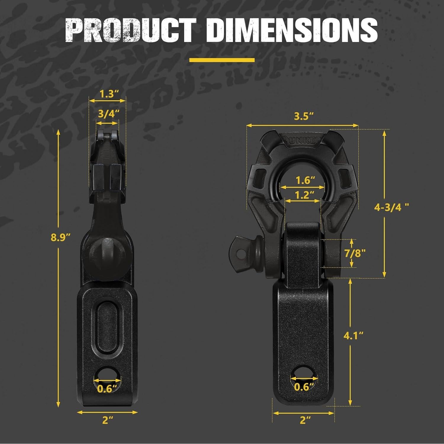 Enganche de Remolque Shackle BUNKER INDUST 2" Negro 4745 kg