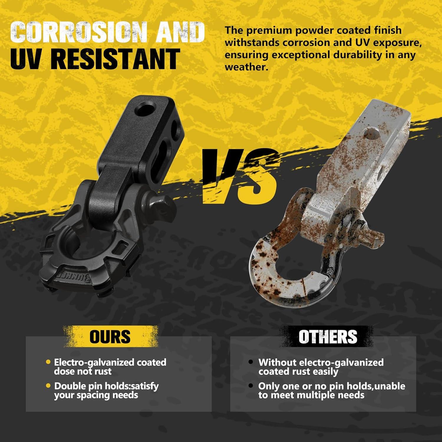 Enganche de Remolque Shackle BUNKER INDUST 2" Negro 4745 kg