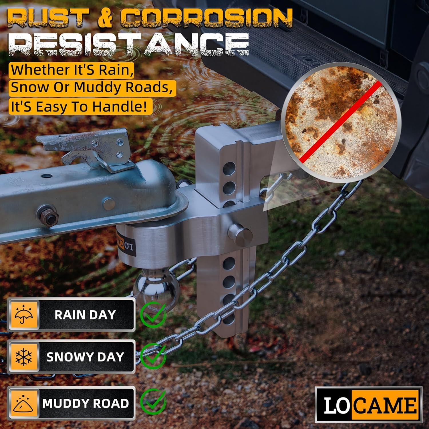 Enganche de Remolque Ajustable LOCAME LC0008 8" Aluminio 8,388 kg