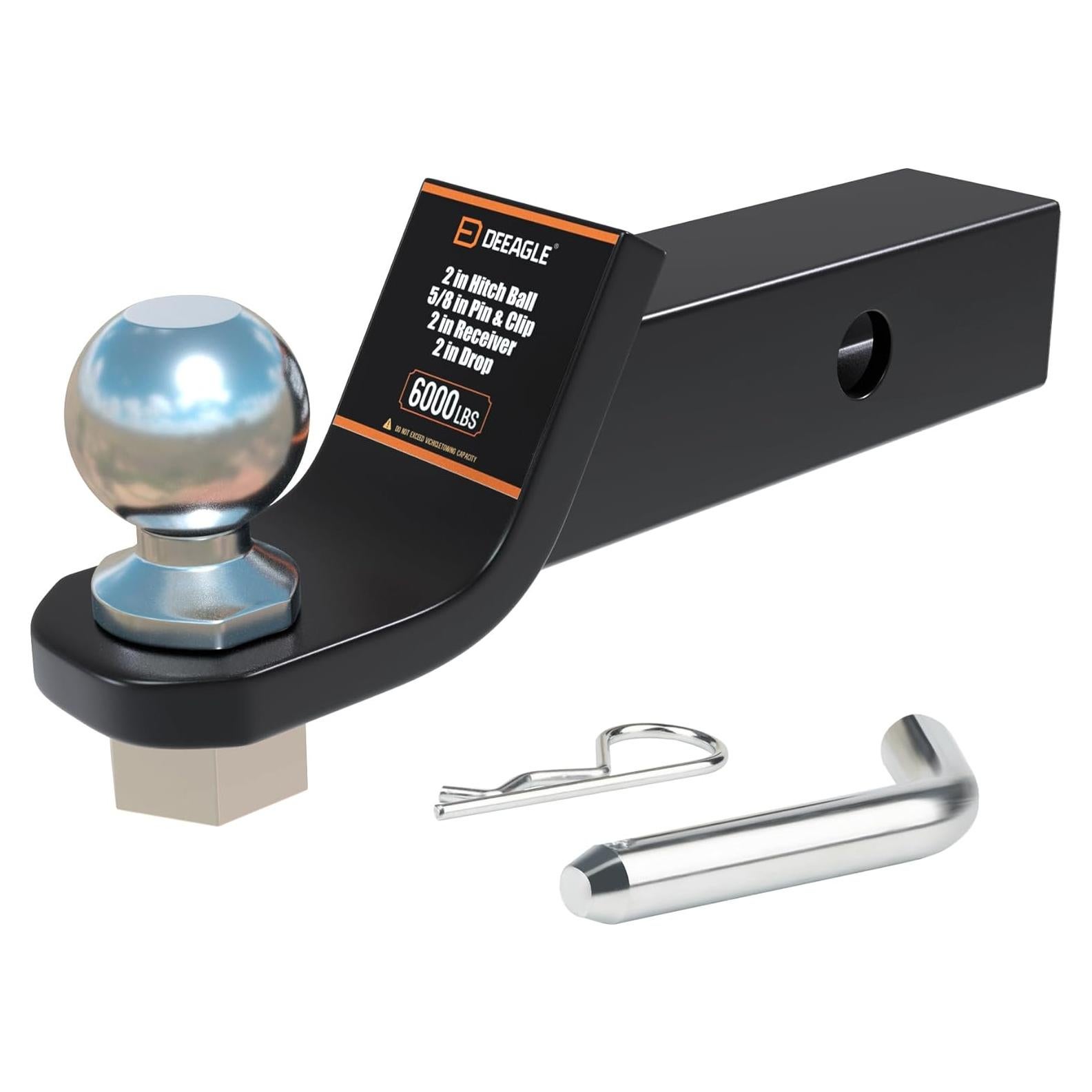 Enganche de Bola 2" DEEAGLE Acero 2721.55 kg con Pasador