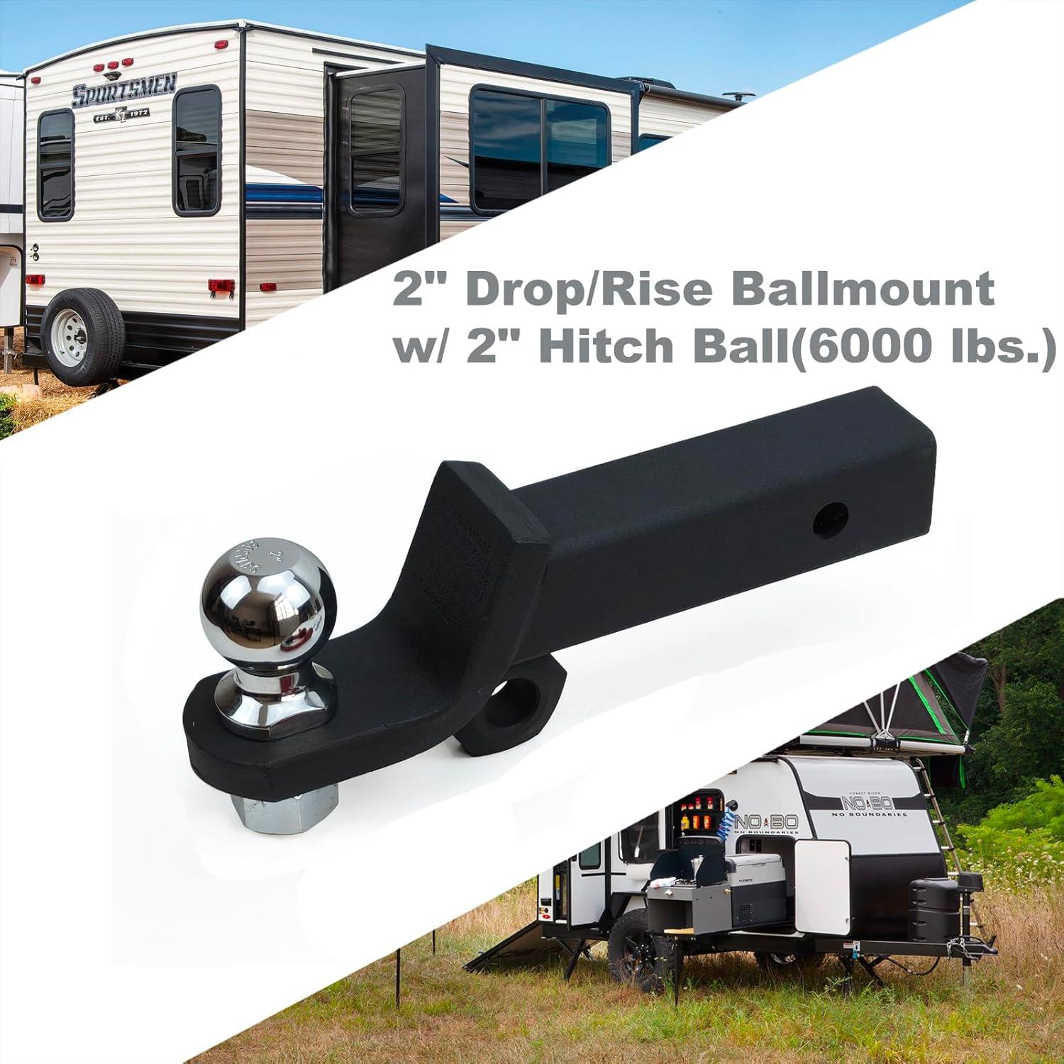 Soporte de bola de enganche de remolque REDTEE 6000 lbs