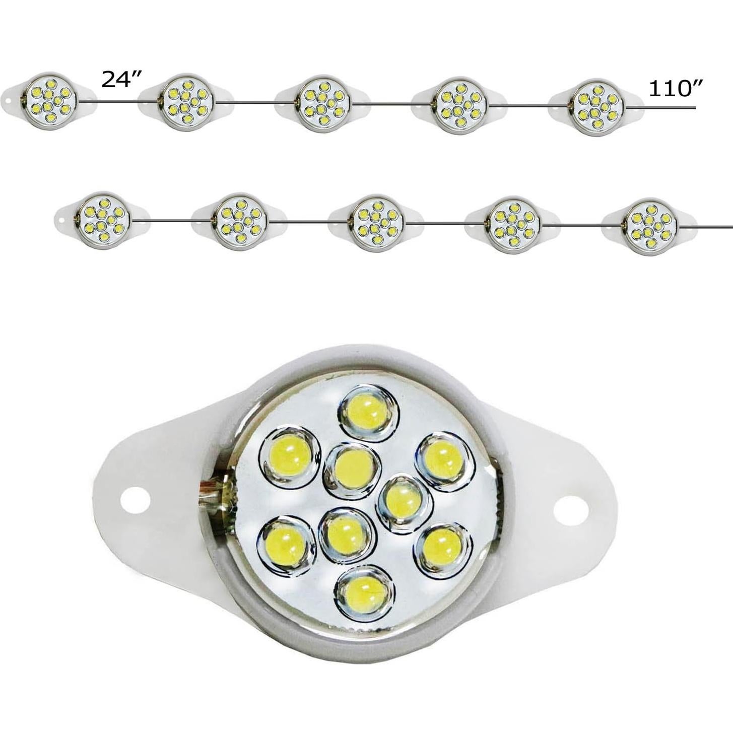 Kit de Iluminación LED iJDMTOY para Carga de Camiones 10 Piezas