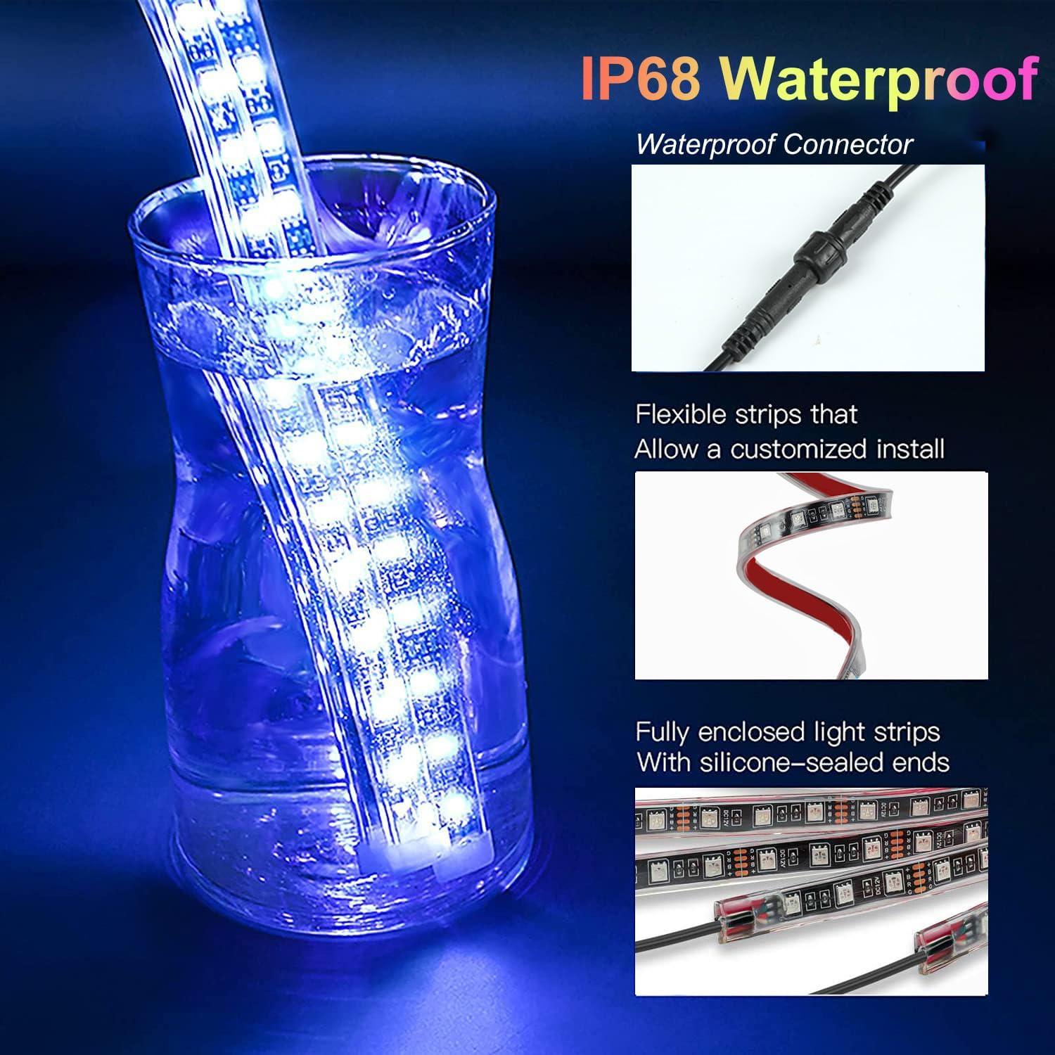 Luces LED Underglow Kairiyard RGB 4Pcs con Control APP