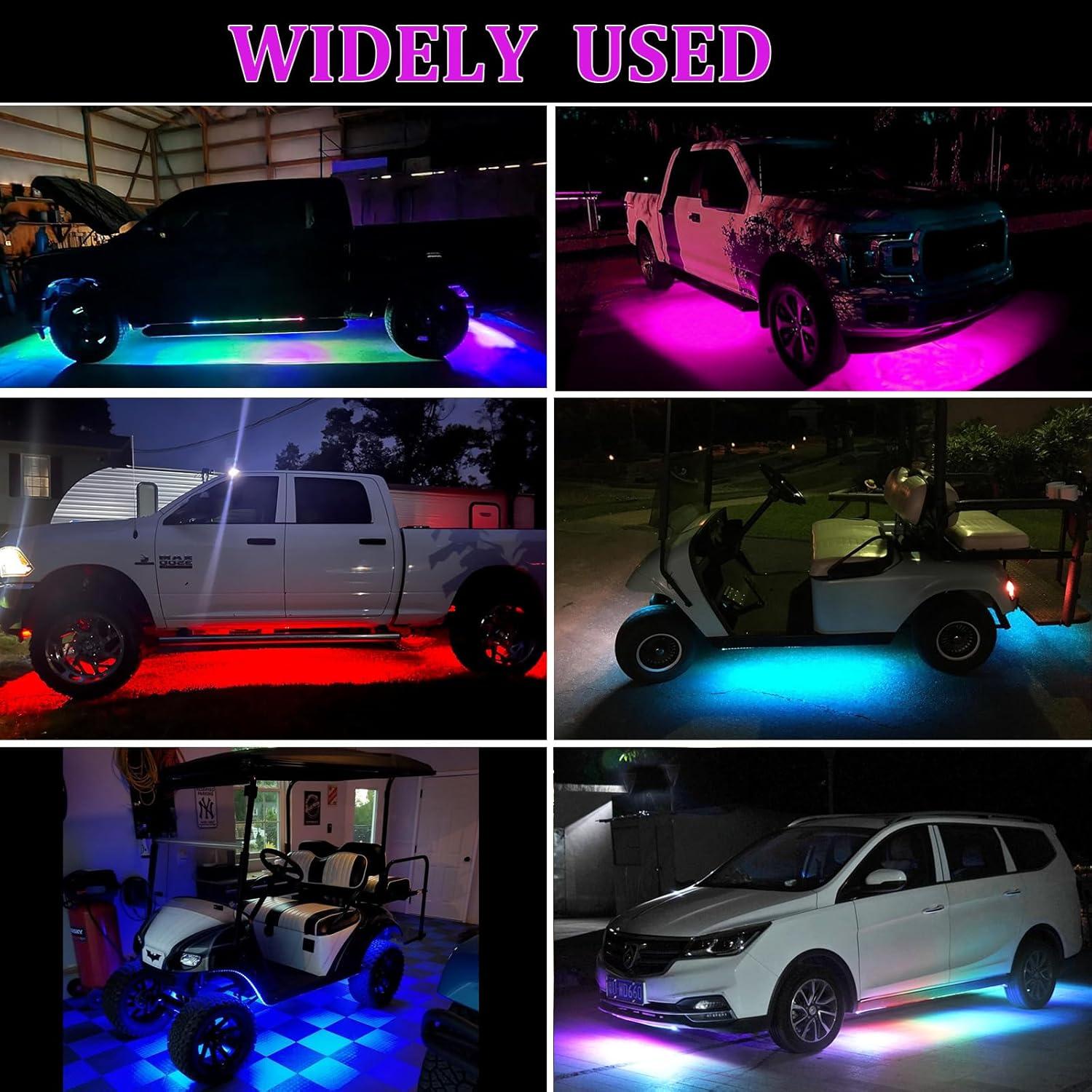 Luces LED Underglow Kairiyard RGB 4Pcs con Control APP