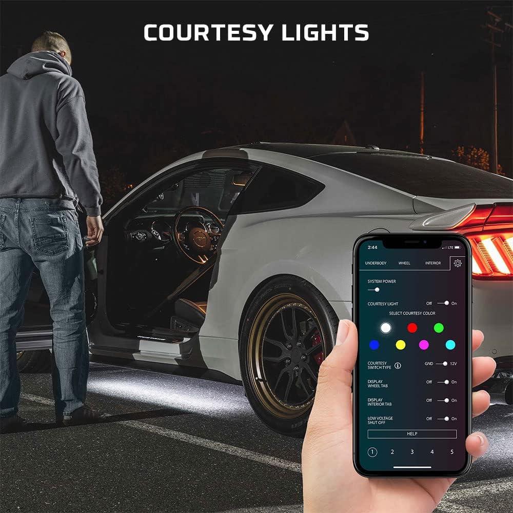 Kit de Iluminación LEDGlow Bajo Carro 4 Piezas Bluetooth Multicolor