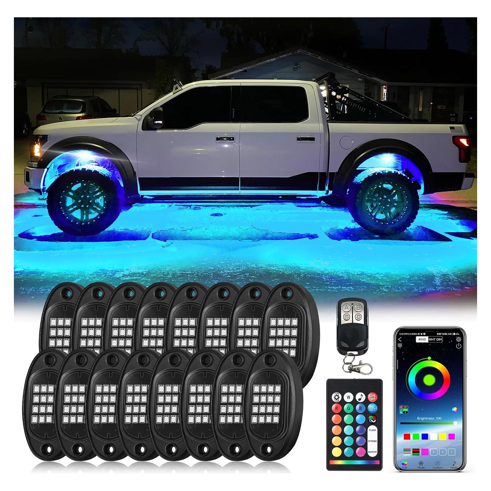 Luces LED RGB Underglow LD DARKEAGLE 16 Pods 12V Impermeables