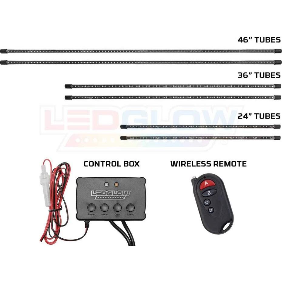 Kit de Iluminación LEDGlow Bajo Carrocería 6 Piezas Multicolor