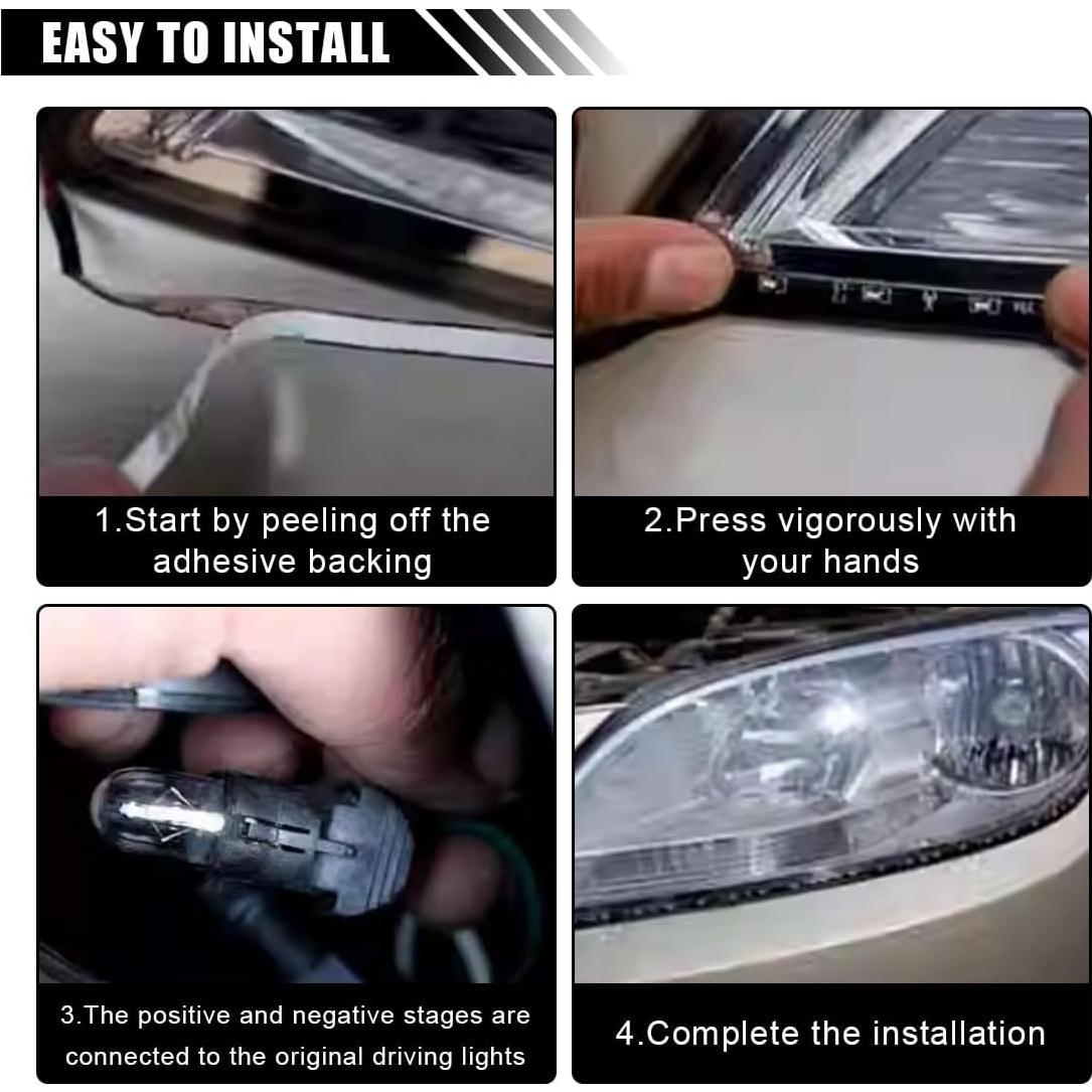 Luz LED de tira para auto LAINLOY 30 cm Azul impermeable 6PCS