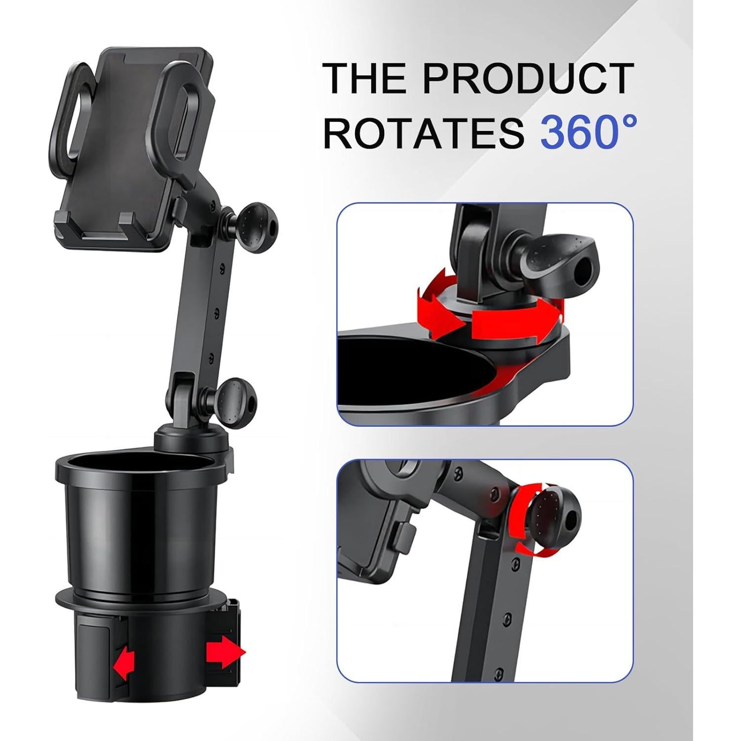 Soporte para Taza de Coche Nomocale Ajustable Universal Negro