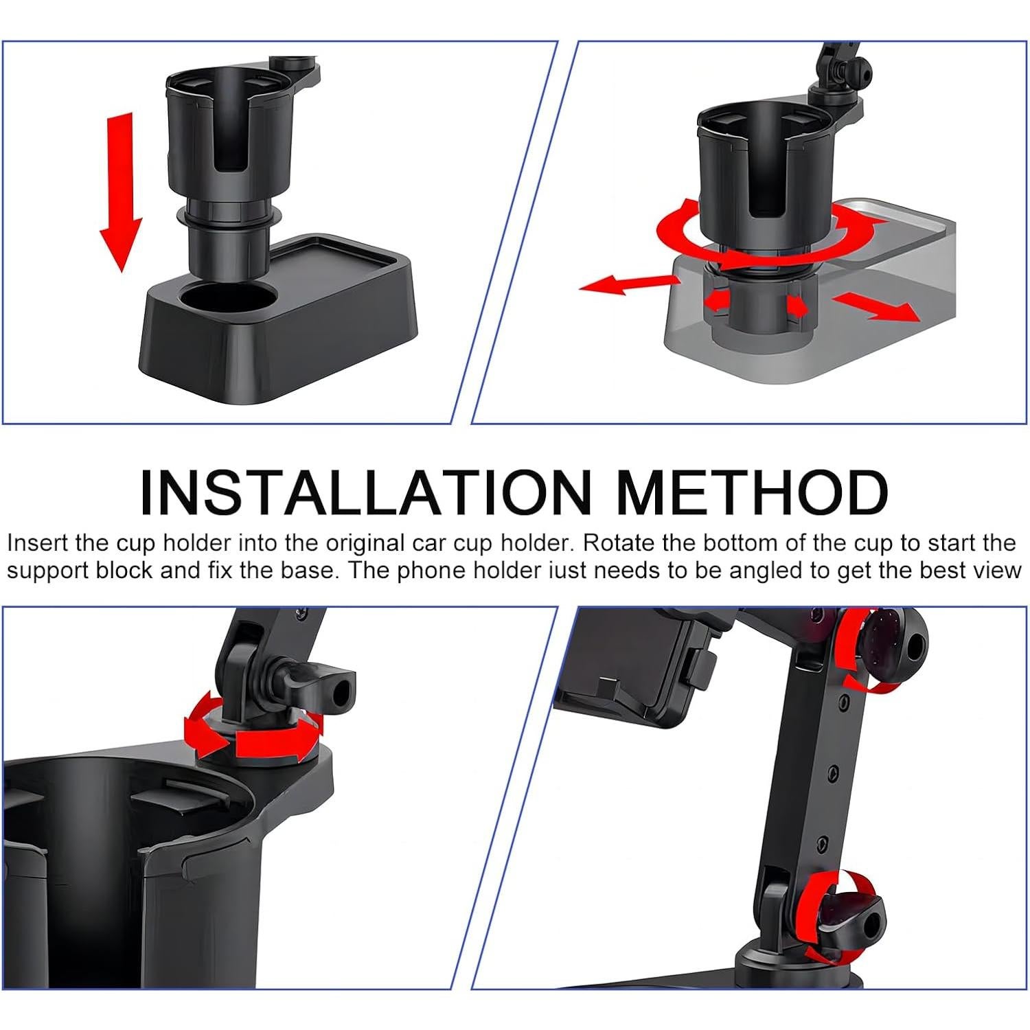 Soporte para Taza de Coche Nomocale Ajustable Universal Negro