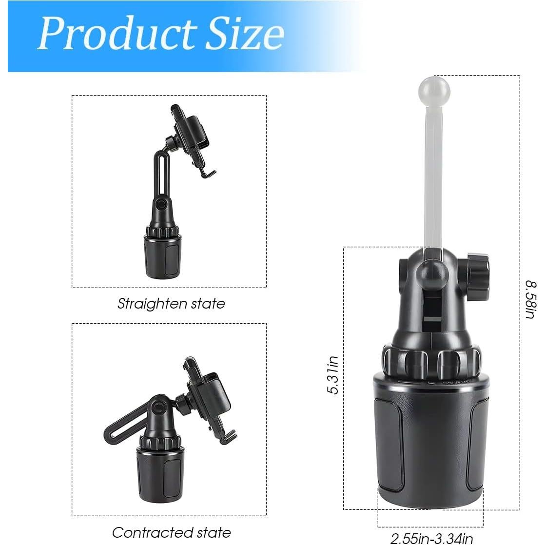 Soporte para Teléfono de Coche AUKEPO Ajustable Universal