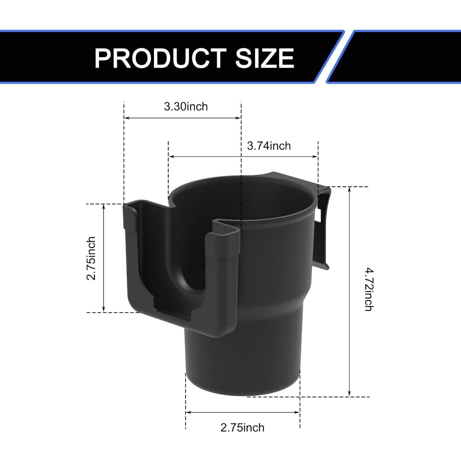 Soporte para Taza y Teléfono Móvil Gunroil DM-142 Negro 2-en-1
