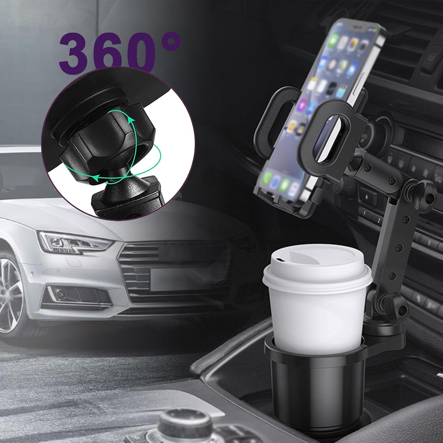 Soporte para Teléfono en Portavasos de Coche Ajxn AJBJ606BL-1PS Ajustable