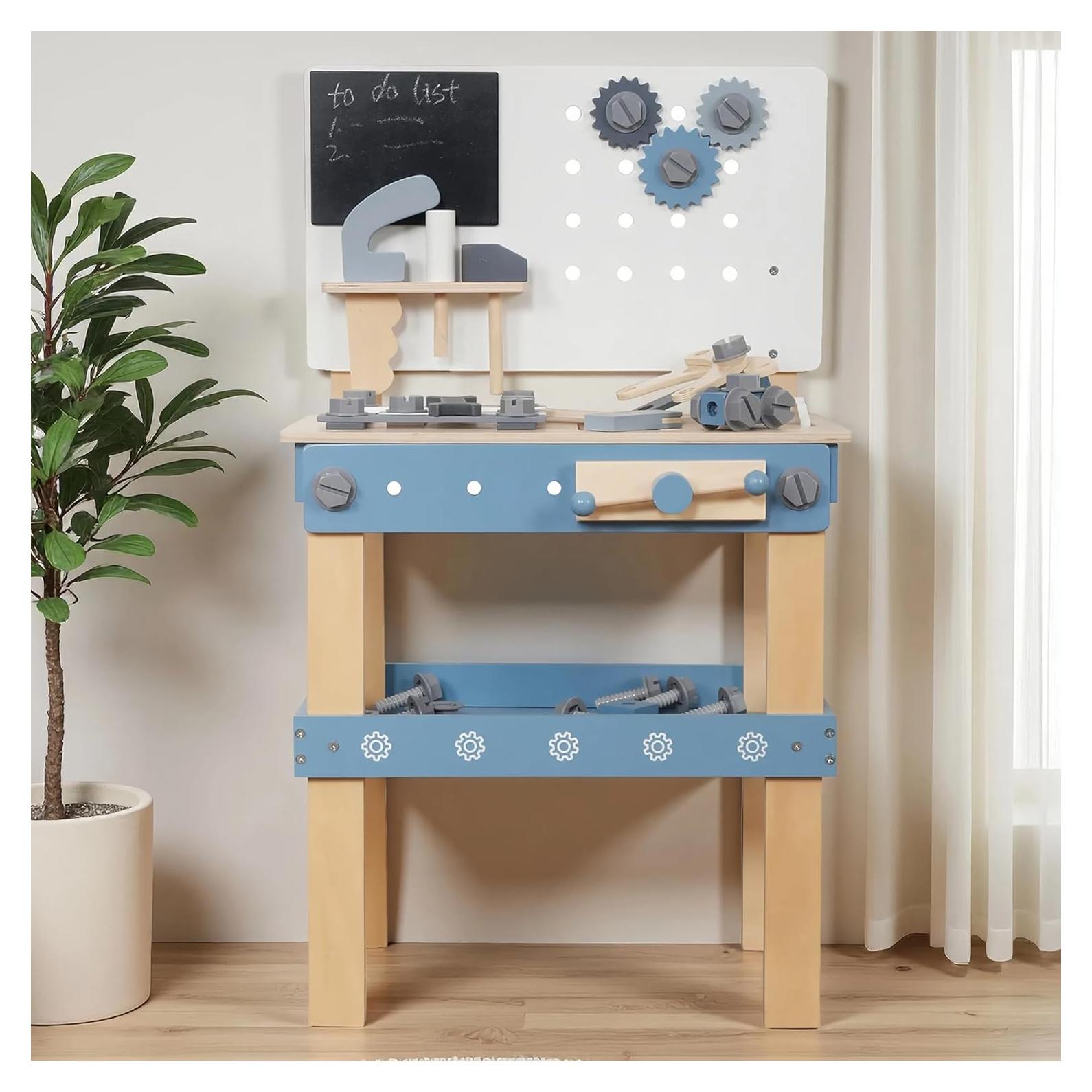 Banco de herramientas de madera Touch Us 51 piezas para niños