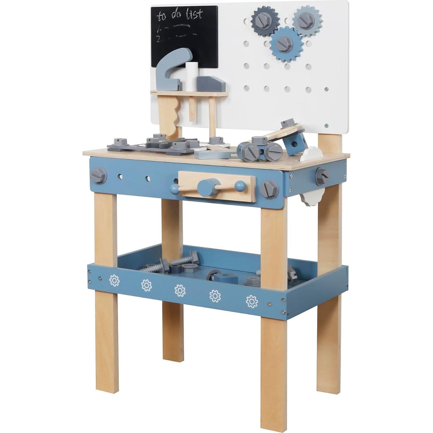 Banco de herramientas de madera Touch Us 51 piezas para niños