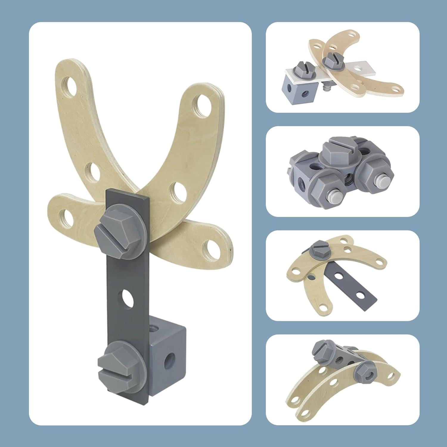 Banco de herramientas de madera Touch Us 51 piezas para niños