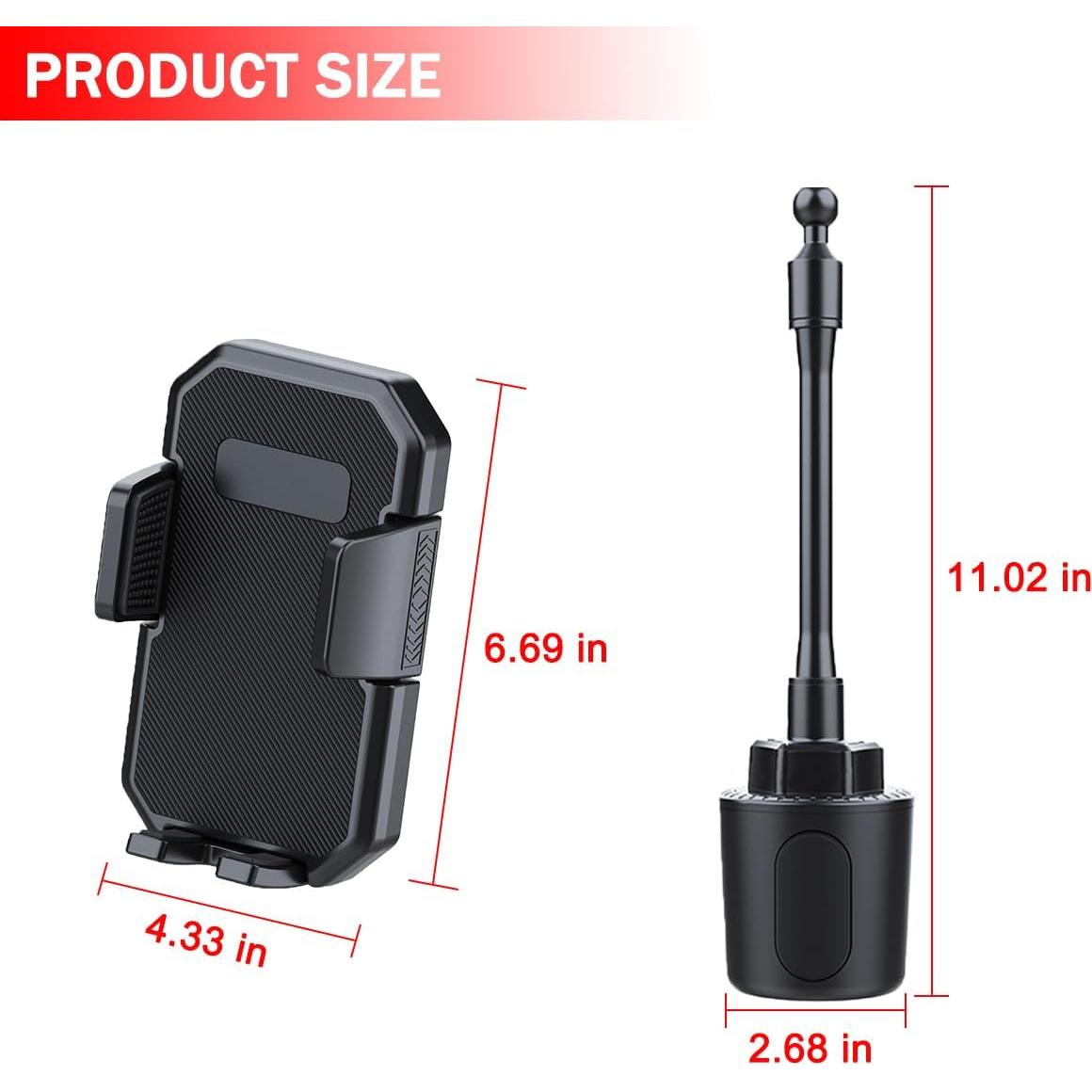 Soporte para Teléfono en Portavasos Osilly Ajustable 360°