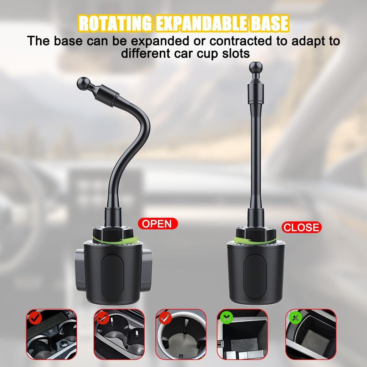 Soporte para Teléfono en Portavasos Osilly Ajustable 360°