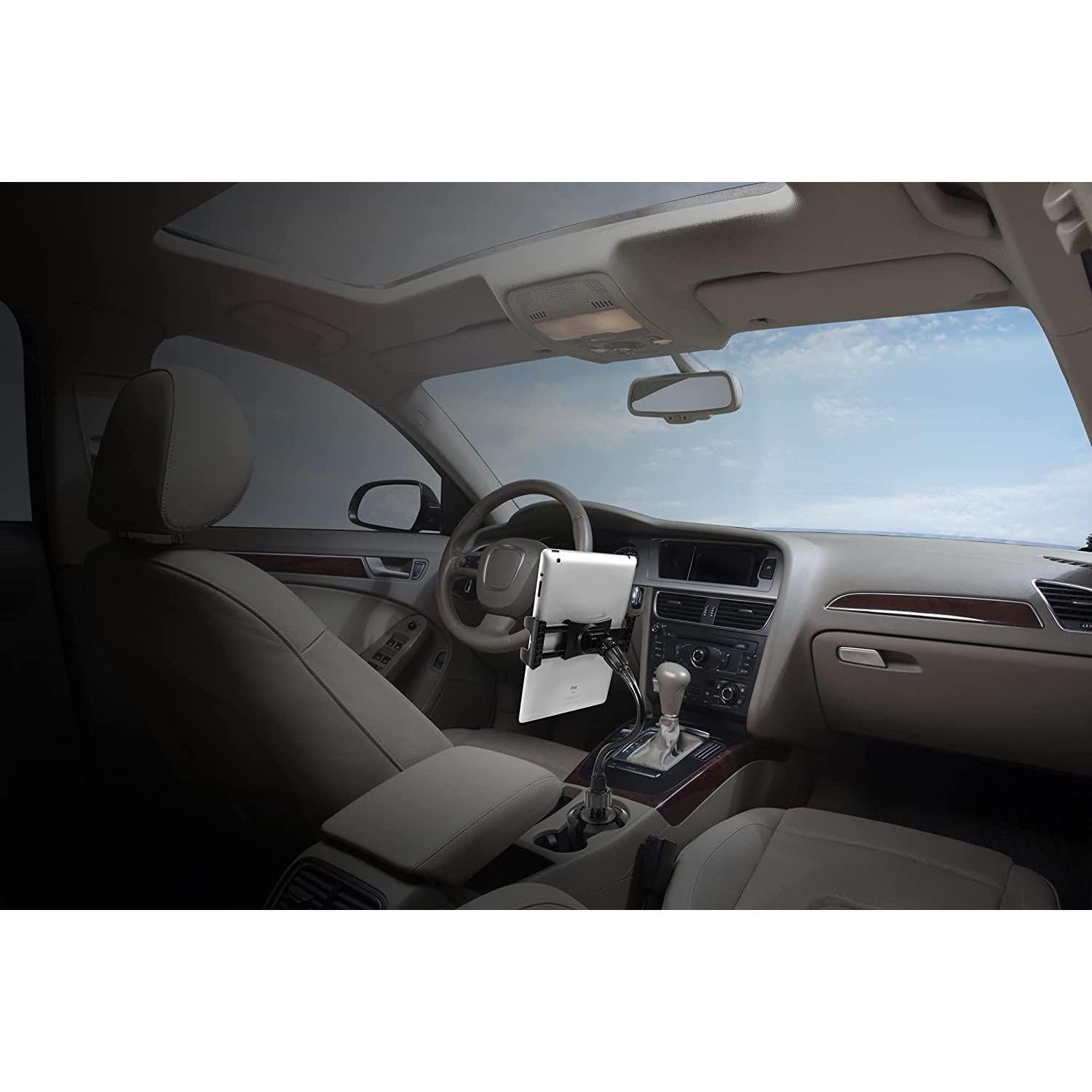 Soporte para Tablet en Portavasos Macally MCUPTABPRO - Ajustable y Rotativo