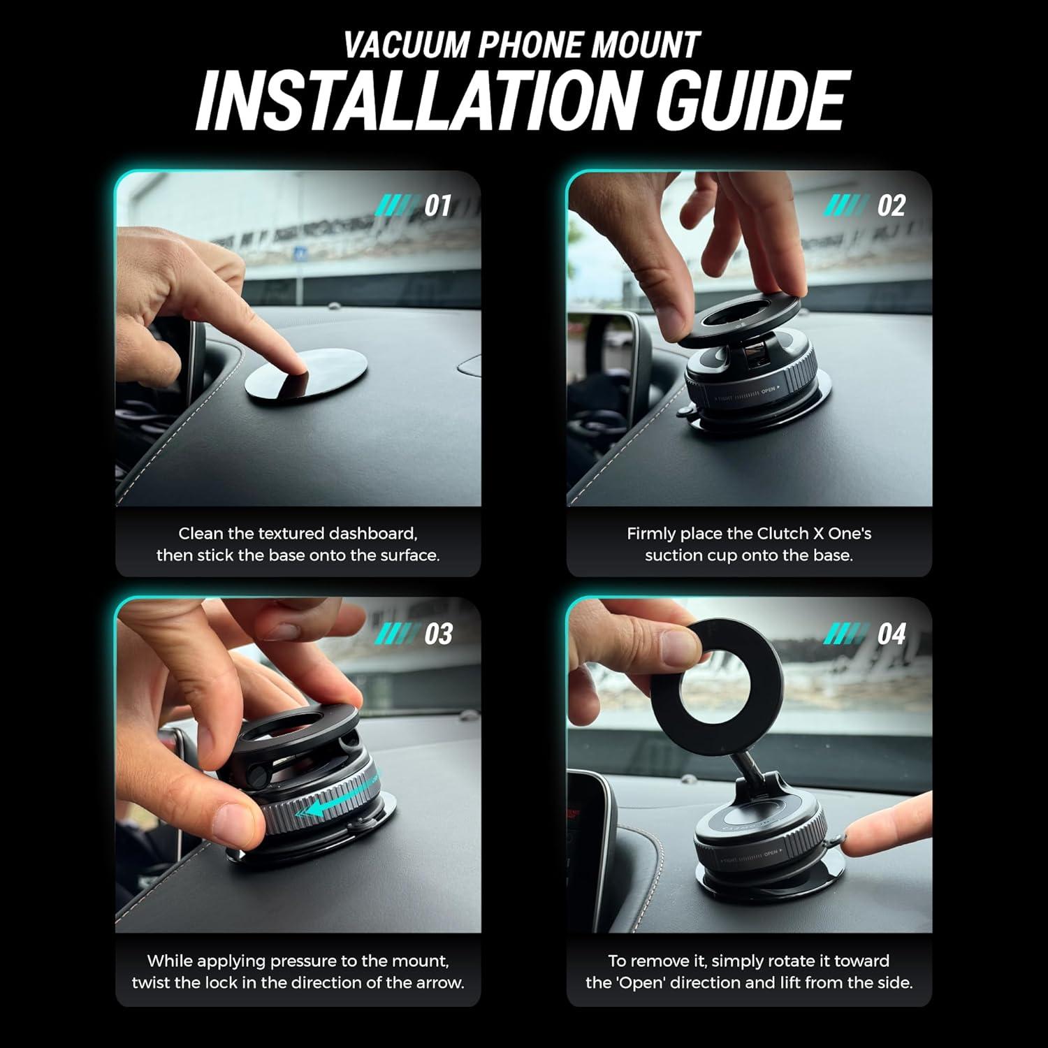 Soporte de Teléfono Magnético CARMOUNT Clutch-X One 360°