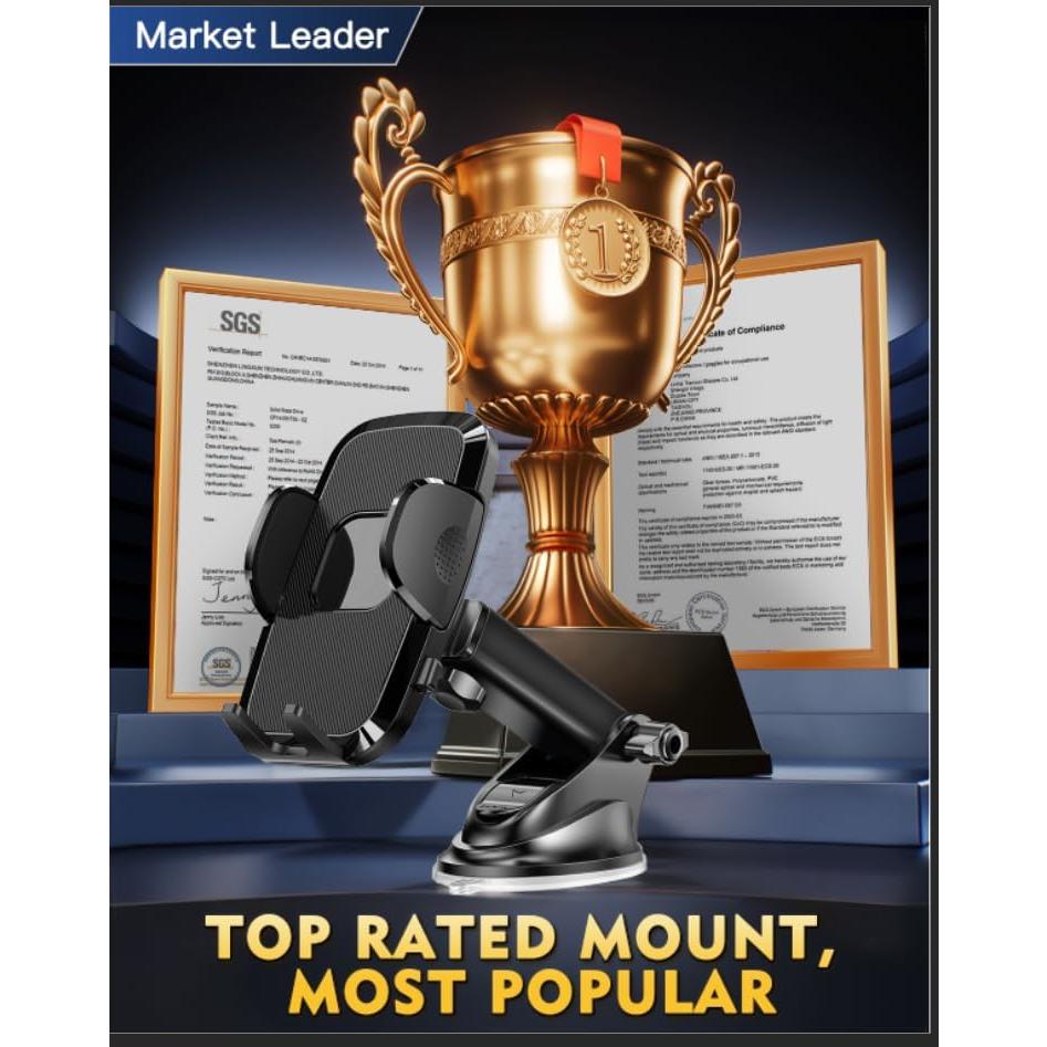 Soporte para Teléfono de Grado Militar Genérico 2025 - Ventosa para Auto