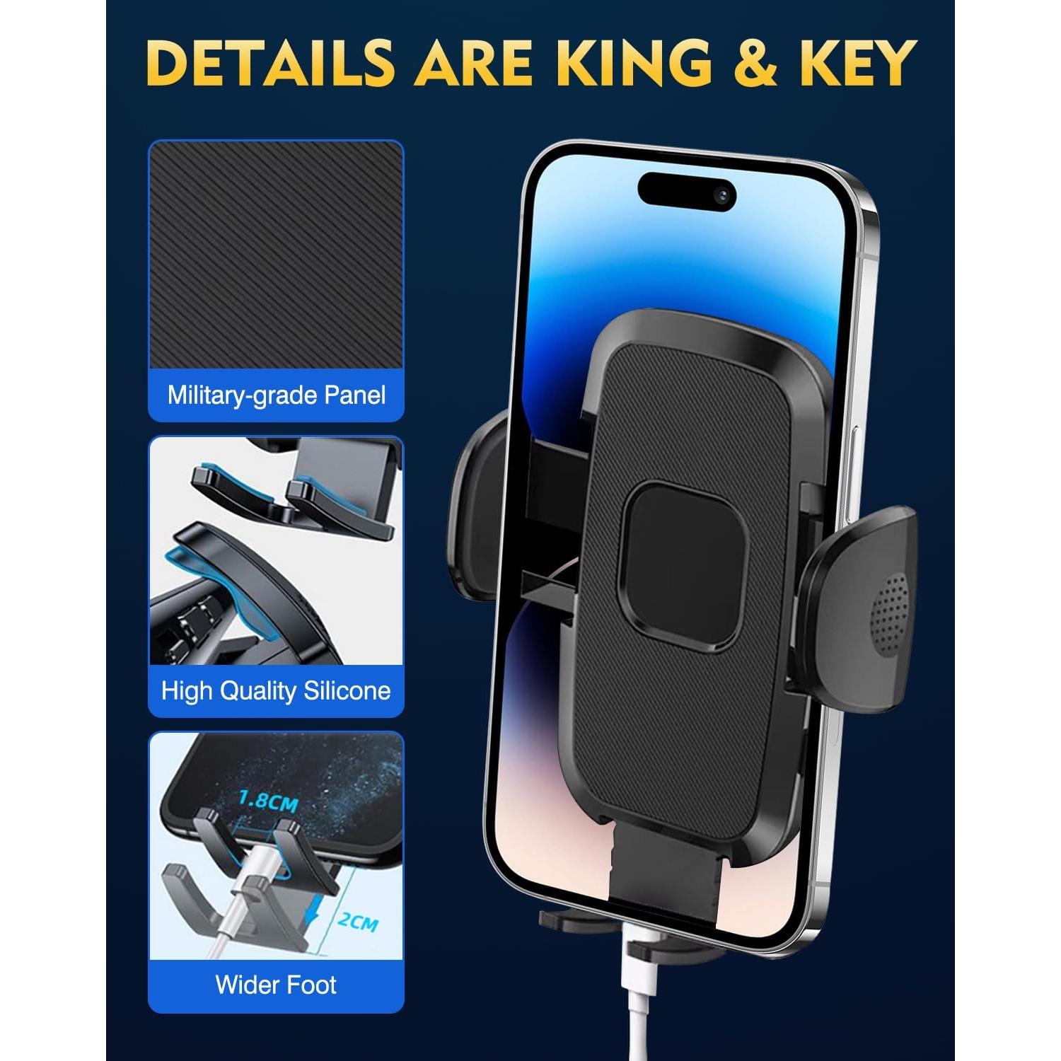 Soporte para Teléfono de Grado Militar Genérico 2025 - Ventosa para Auto