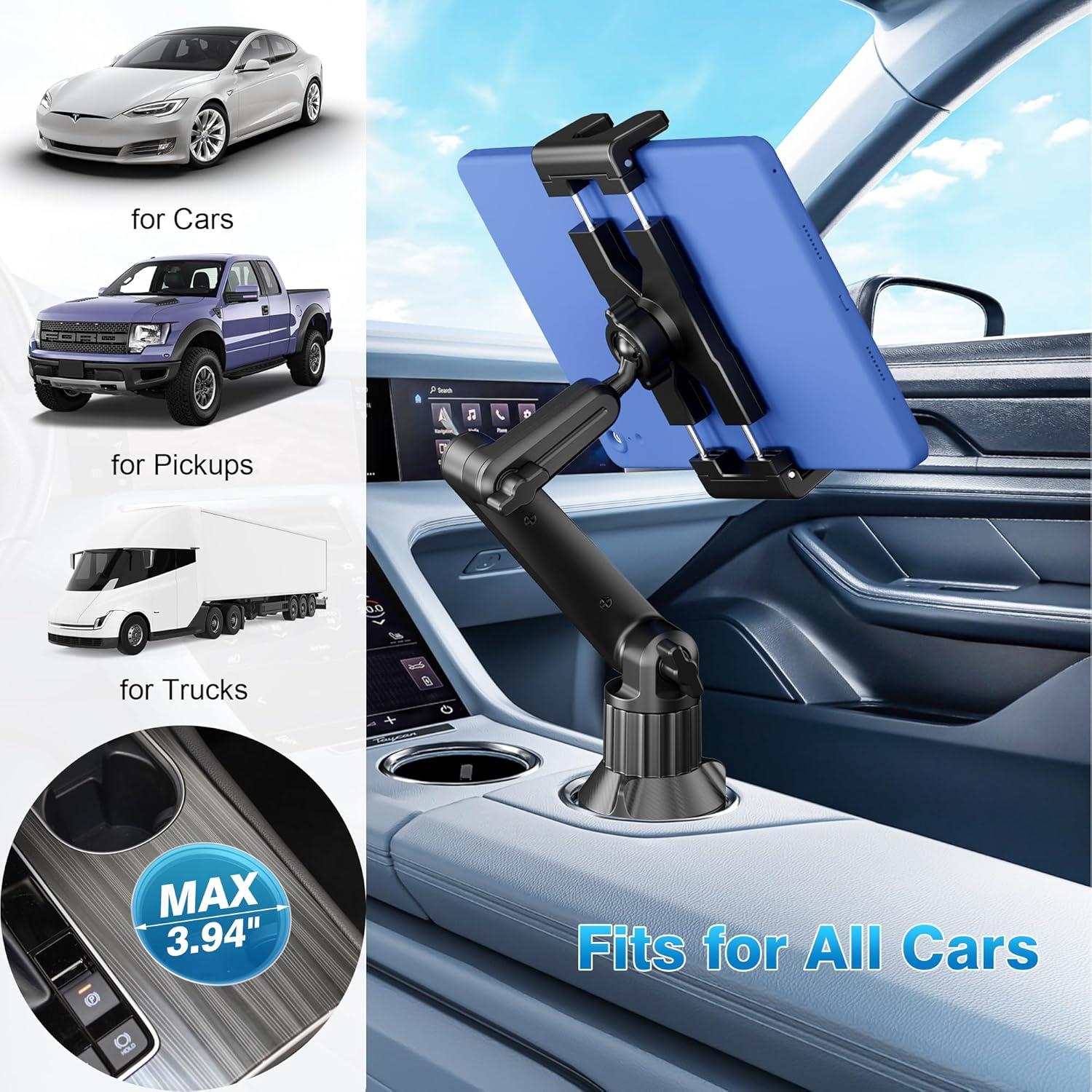 Soporte para Tablet en Portavasos Peastrex Ajustable 38 cm