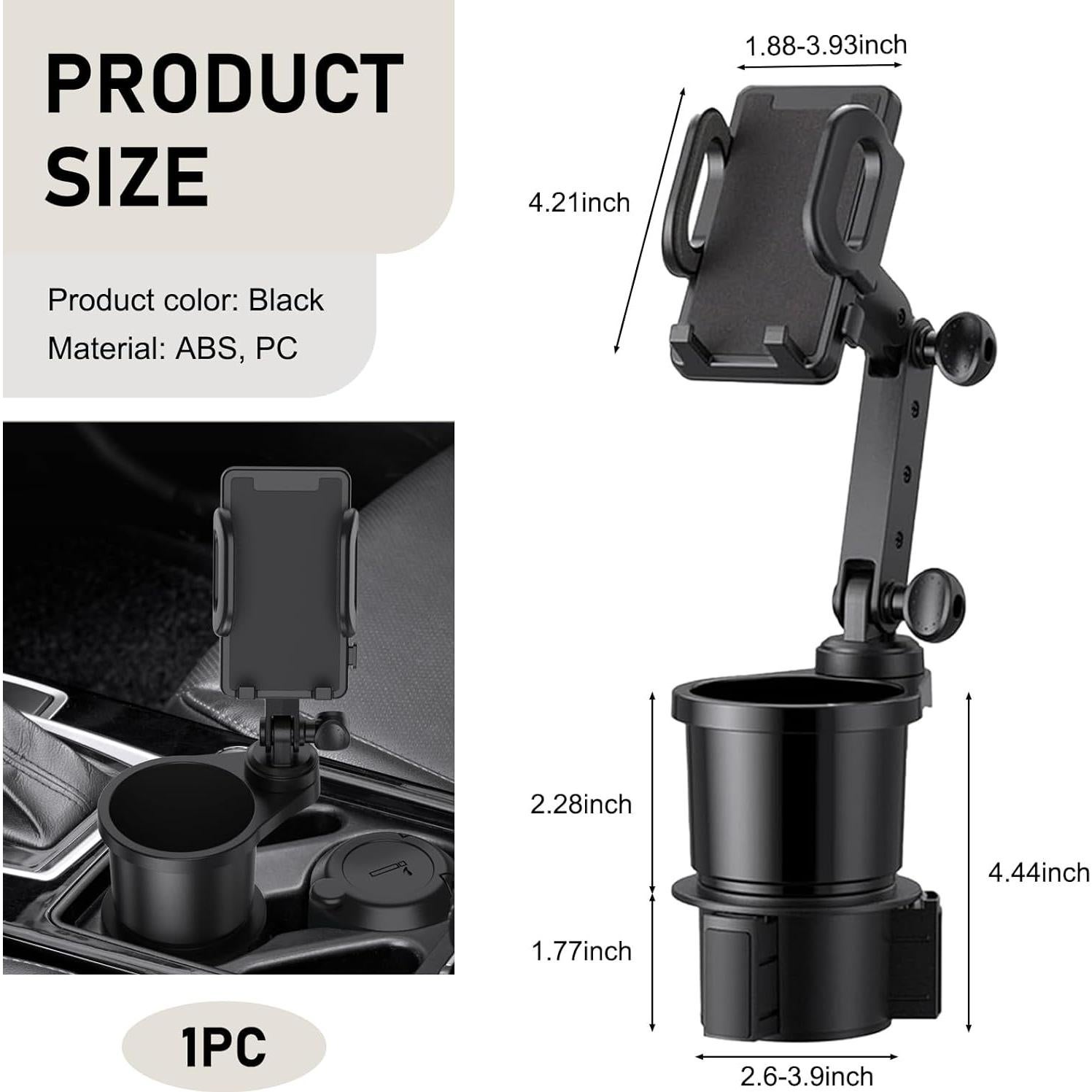 Soporte para Teléfono Móvil en Portavasos Downhill 2 en 1