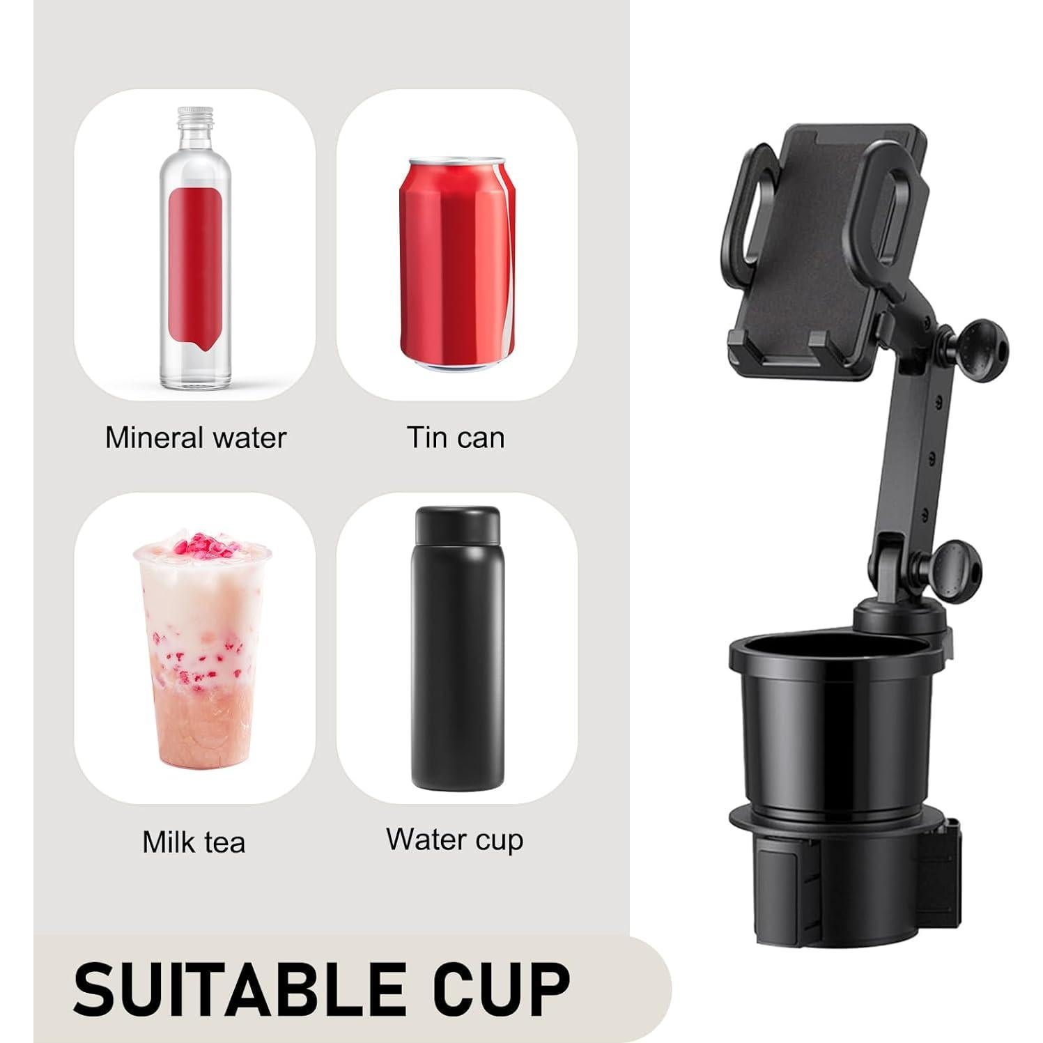 Soporte para Teléfono Móvil en Portavasos Downhill 2 en 1