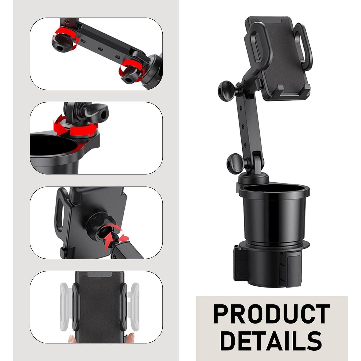 Soporte para Teléfono Móvil en Portavasos Downhill 2 en 1