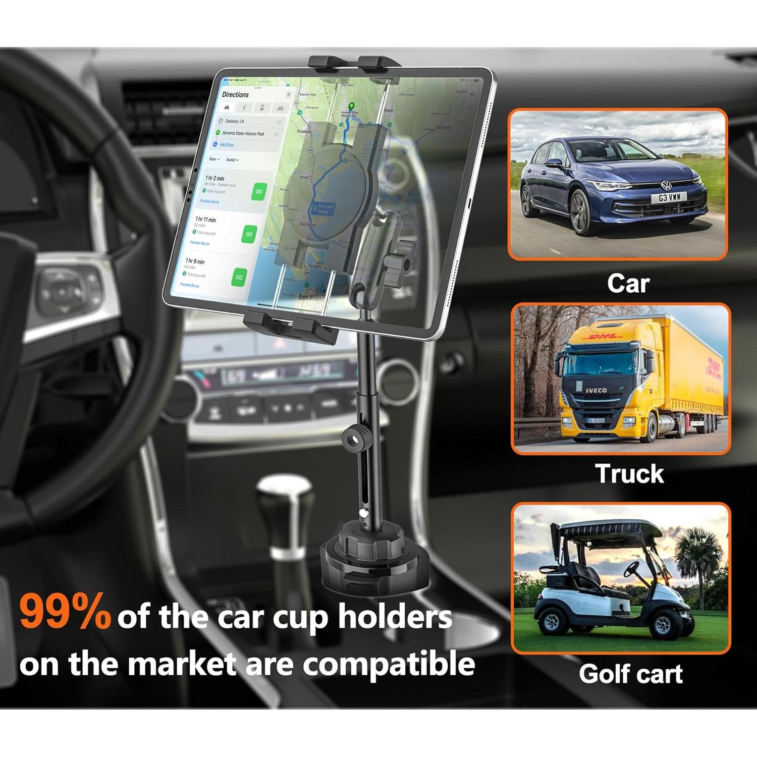 Soporte para Tablet en Portavasos YOOZ Ajustable 4-13"