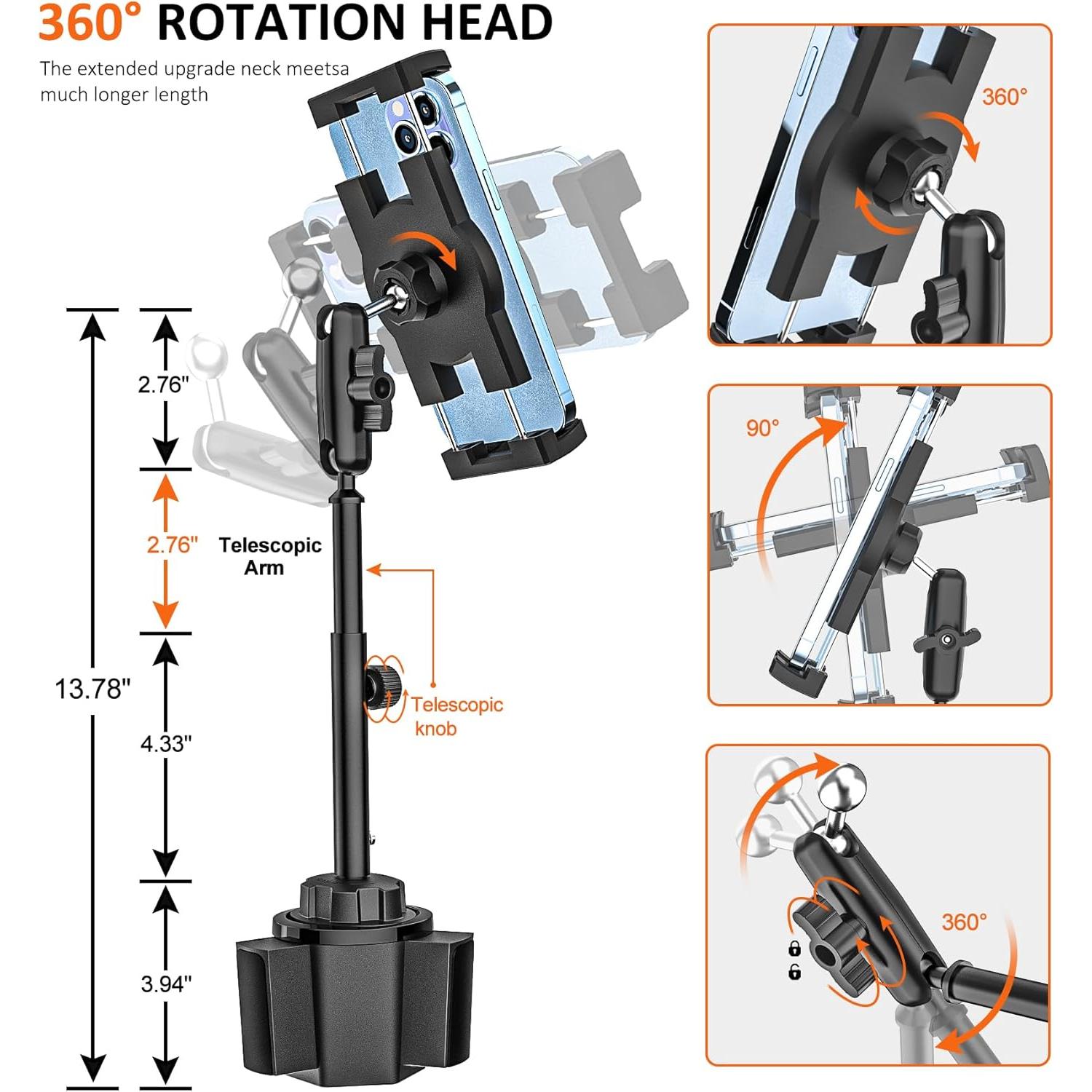 Soporte para Tablet en Portavasos YOOZ Ajustable 4-13"
