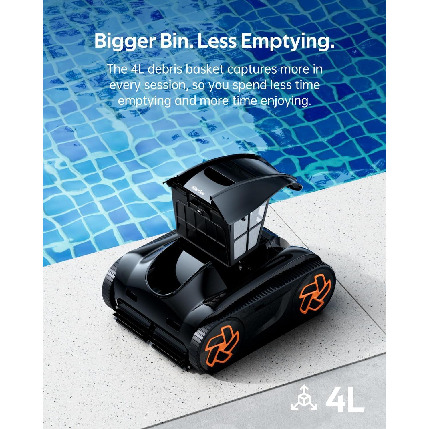 Limpiador de Piscinas iGarden K60, Robótico Inalámbrico 6H