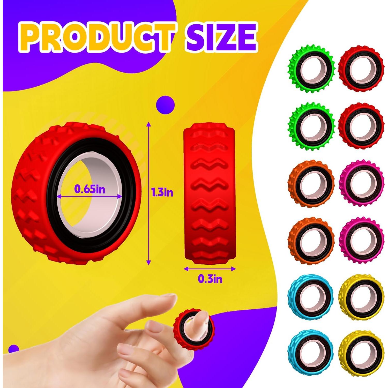 Anillos Sensoriales Antiestrés RBQXNW 12 Piezas para Niños