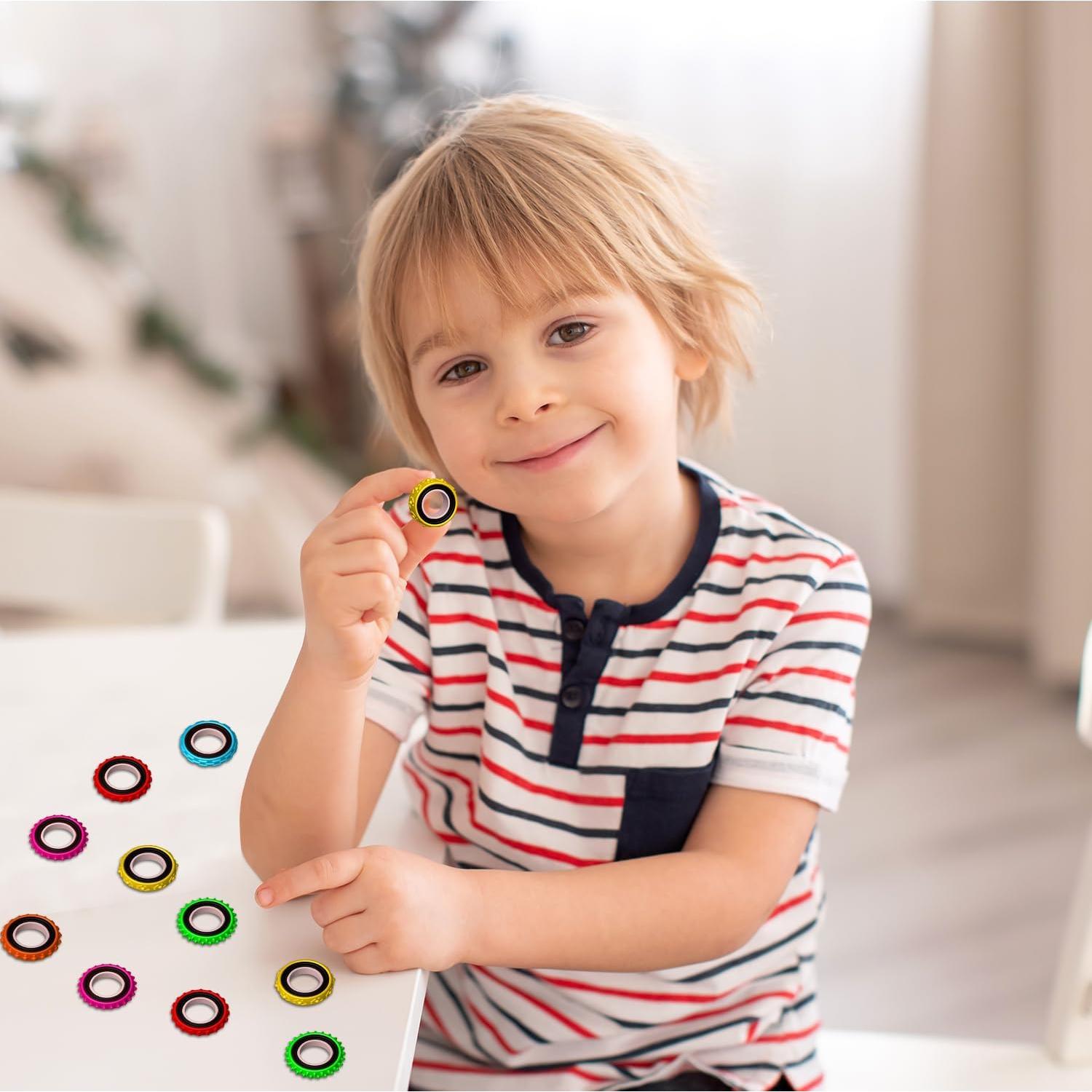 Anillos Sensoriales Antiestrés RBQXNW 12 Piezas para Niños