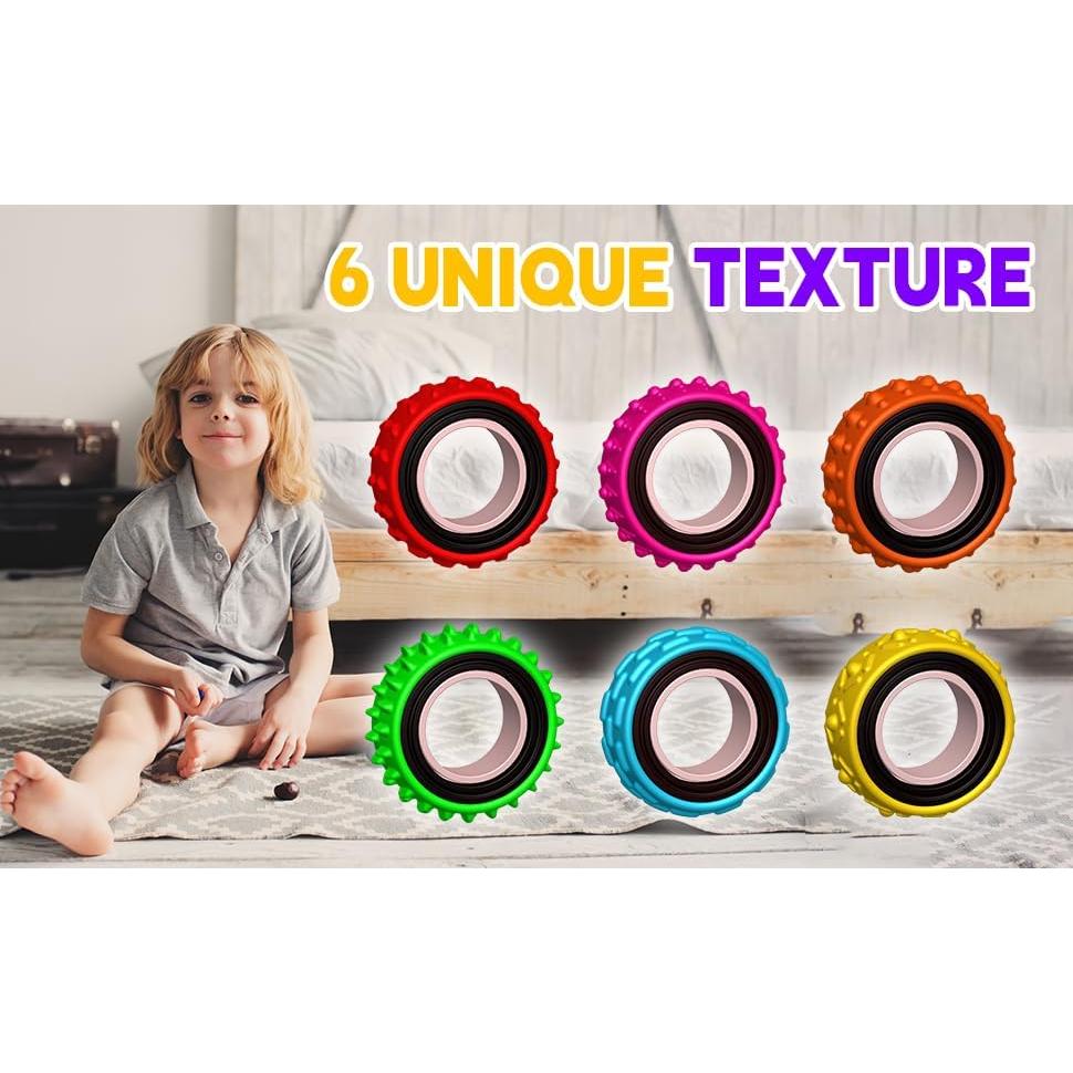 Anillos Sensoriales Antiestrés RBQXNW 12 Piezas para Niños