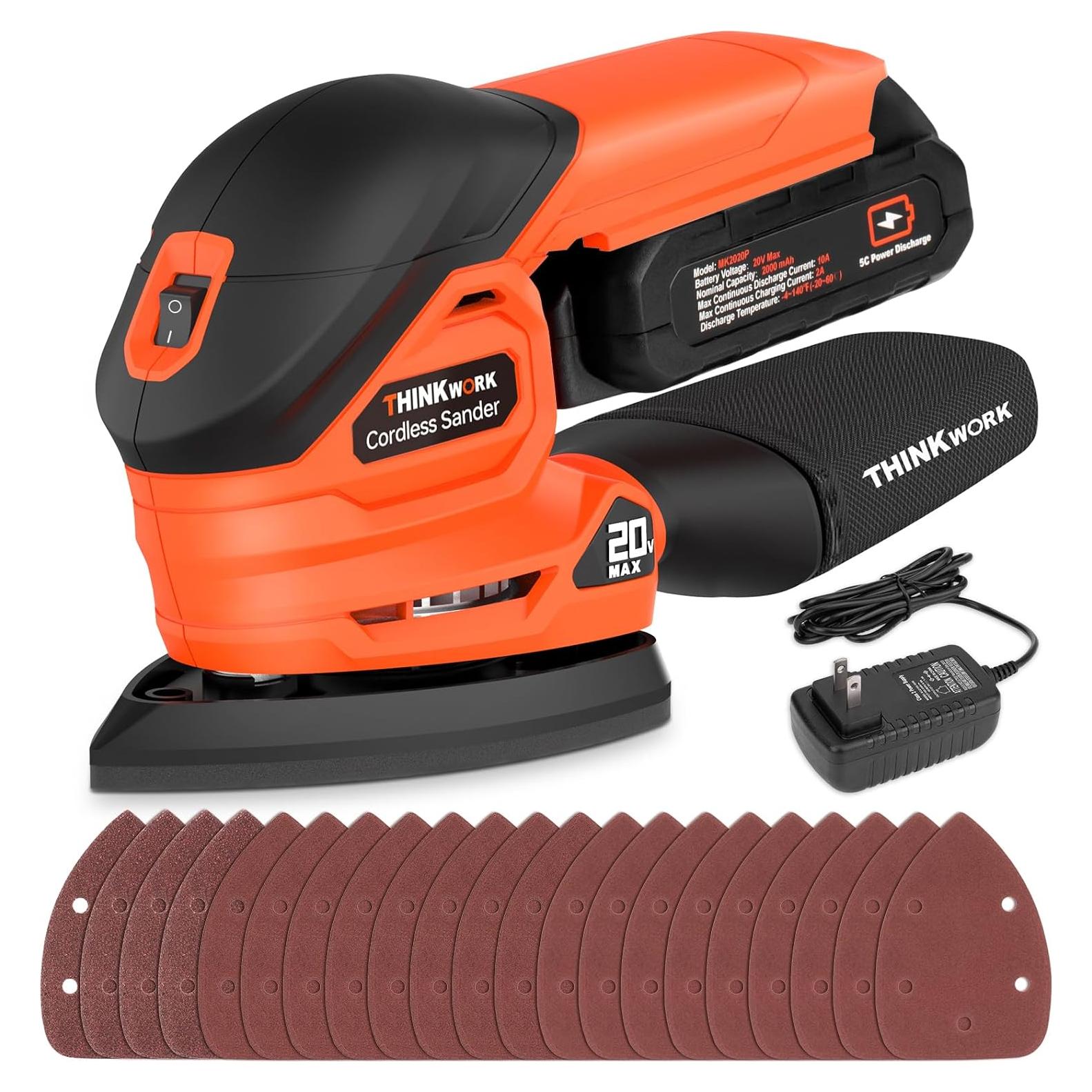 Lijadora de Detalle Inalámbrica THINKWORK 20V 12000 OPM