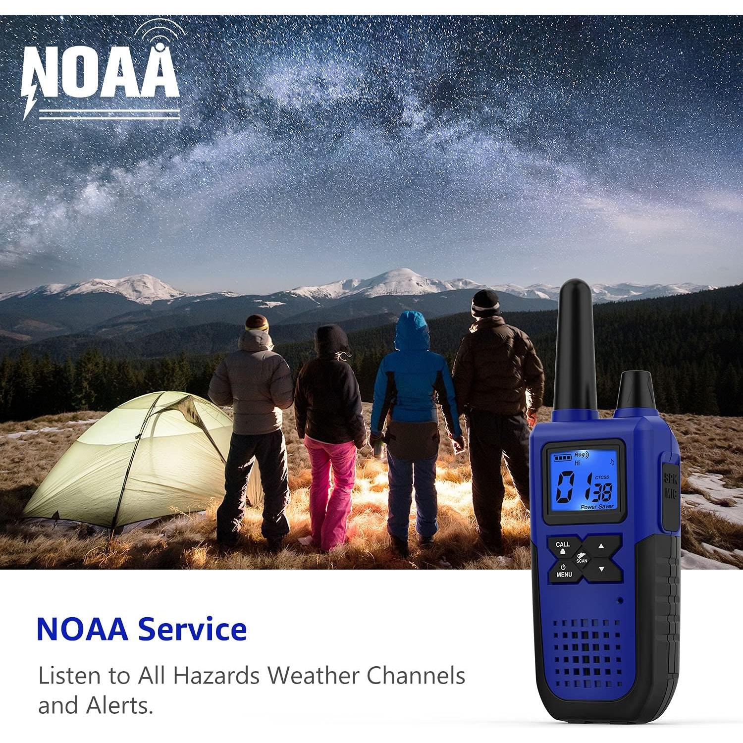 Walkie Talkies Topsung 2 Vías Recargables con Auriculares - Paquete de 3