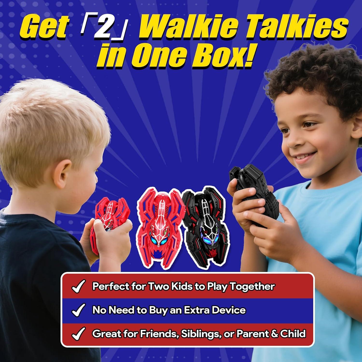 Walkie Talkies Vvinca Araña 2 Paquete para Niños 3-12 Años
