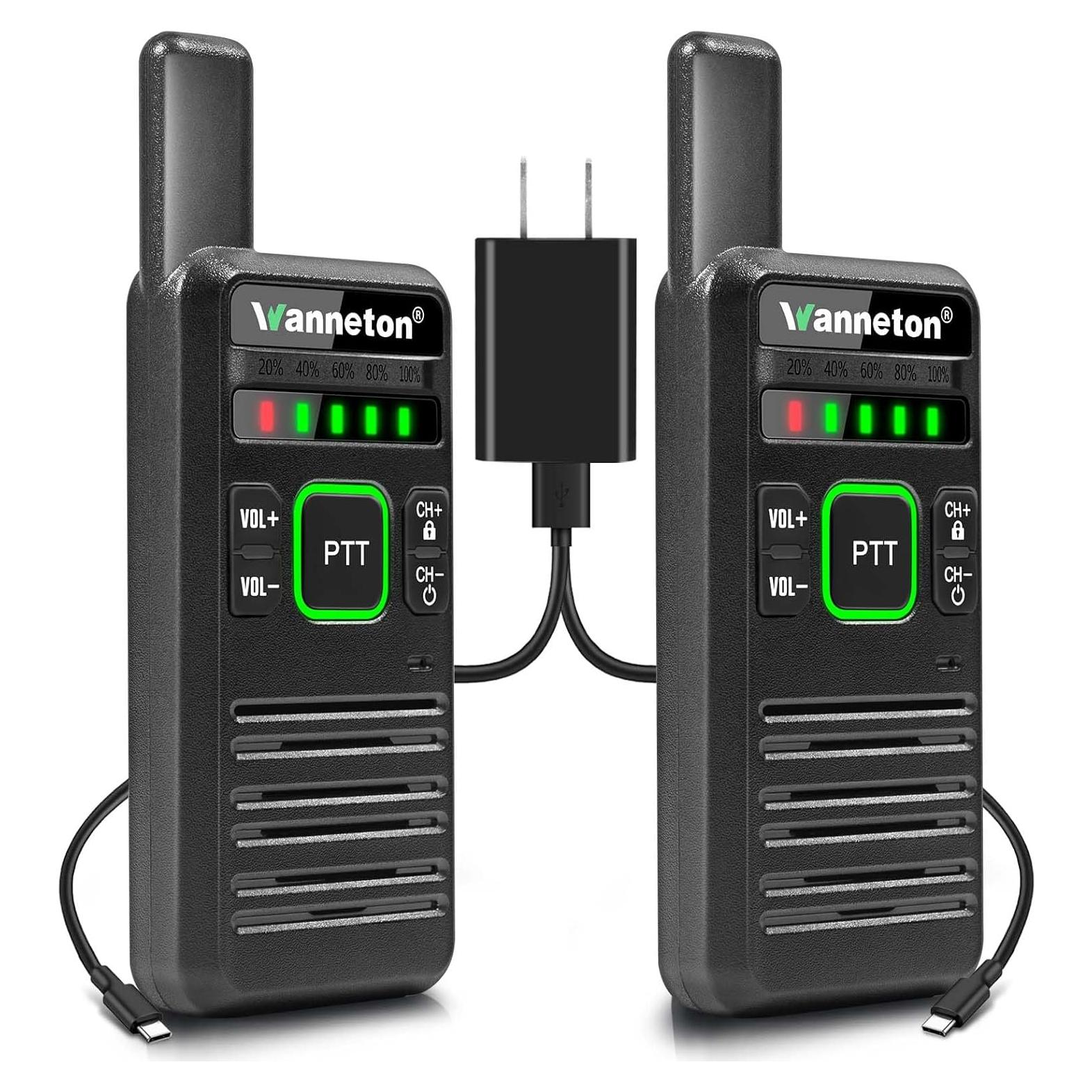 Walkie Talkies Inalambricos Wanneton RT22PRO 2 Pack Recargables