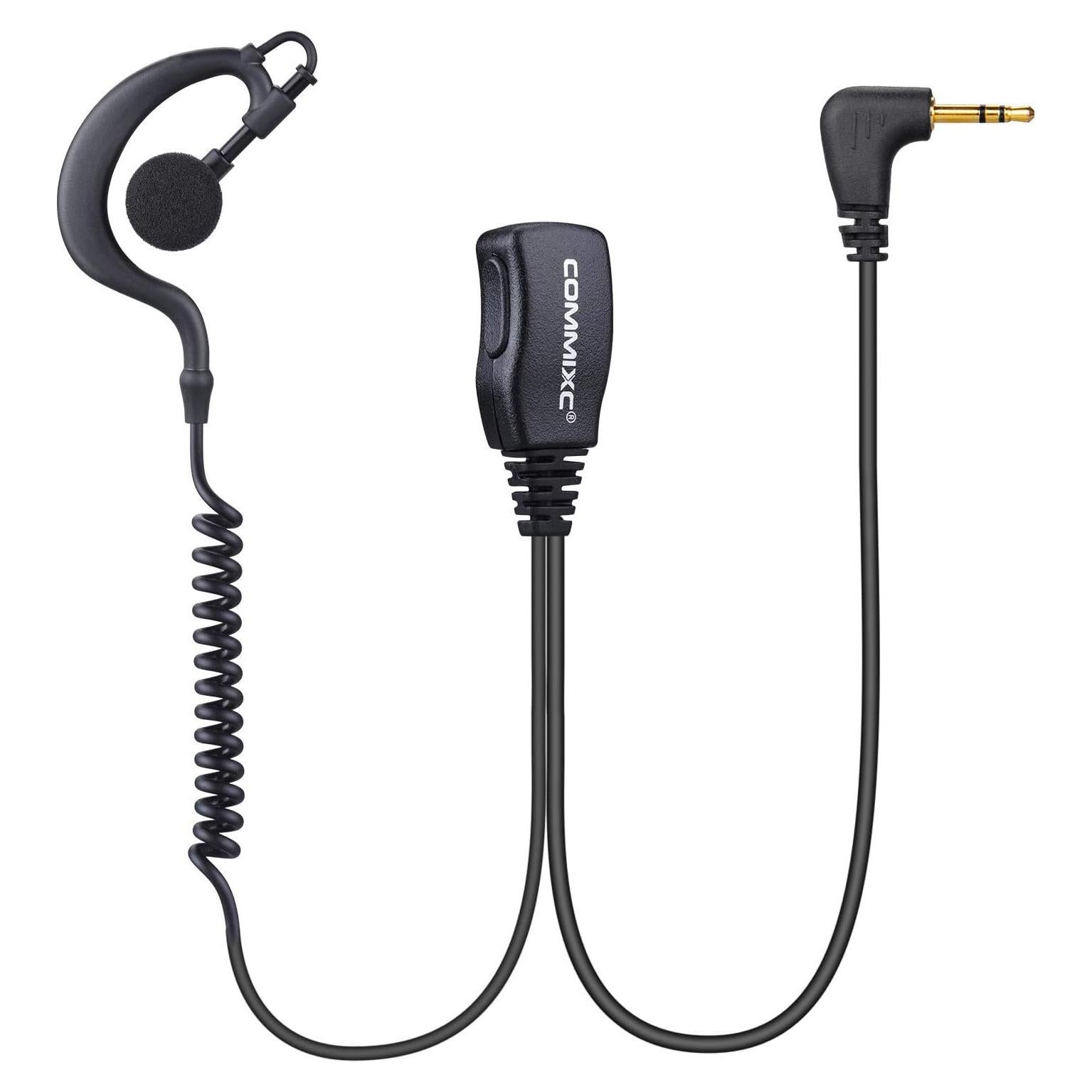 Auriculares Walkie Talkie Commixc 2 Paquetes con Micrófono PTT