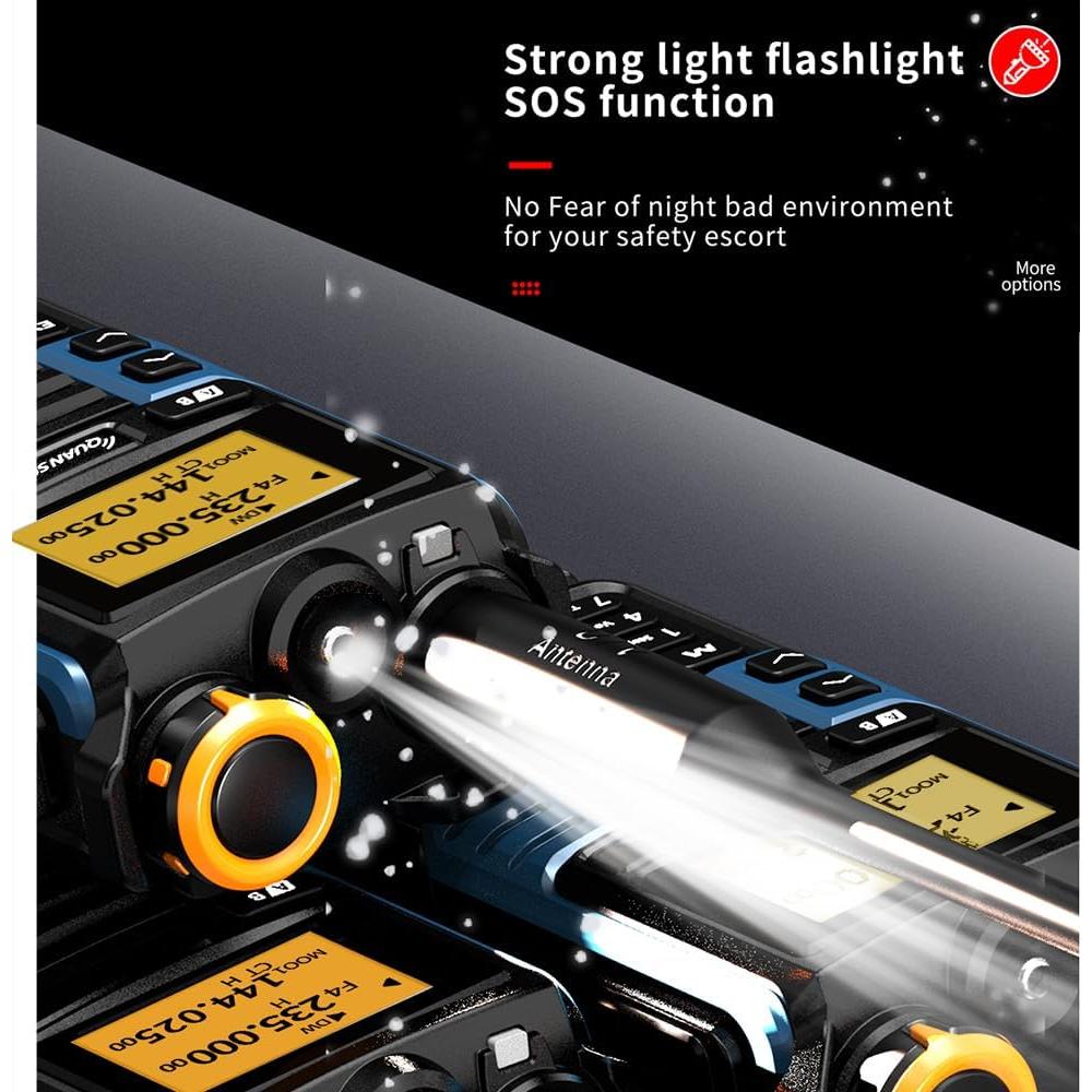 Walkie Talkie QUANSHENG UVK5(99) 200 Canales 20-1000MHz Gris