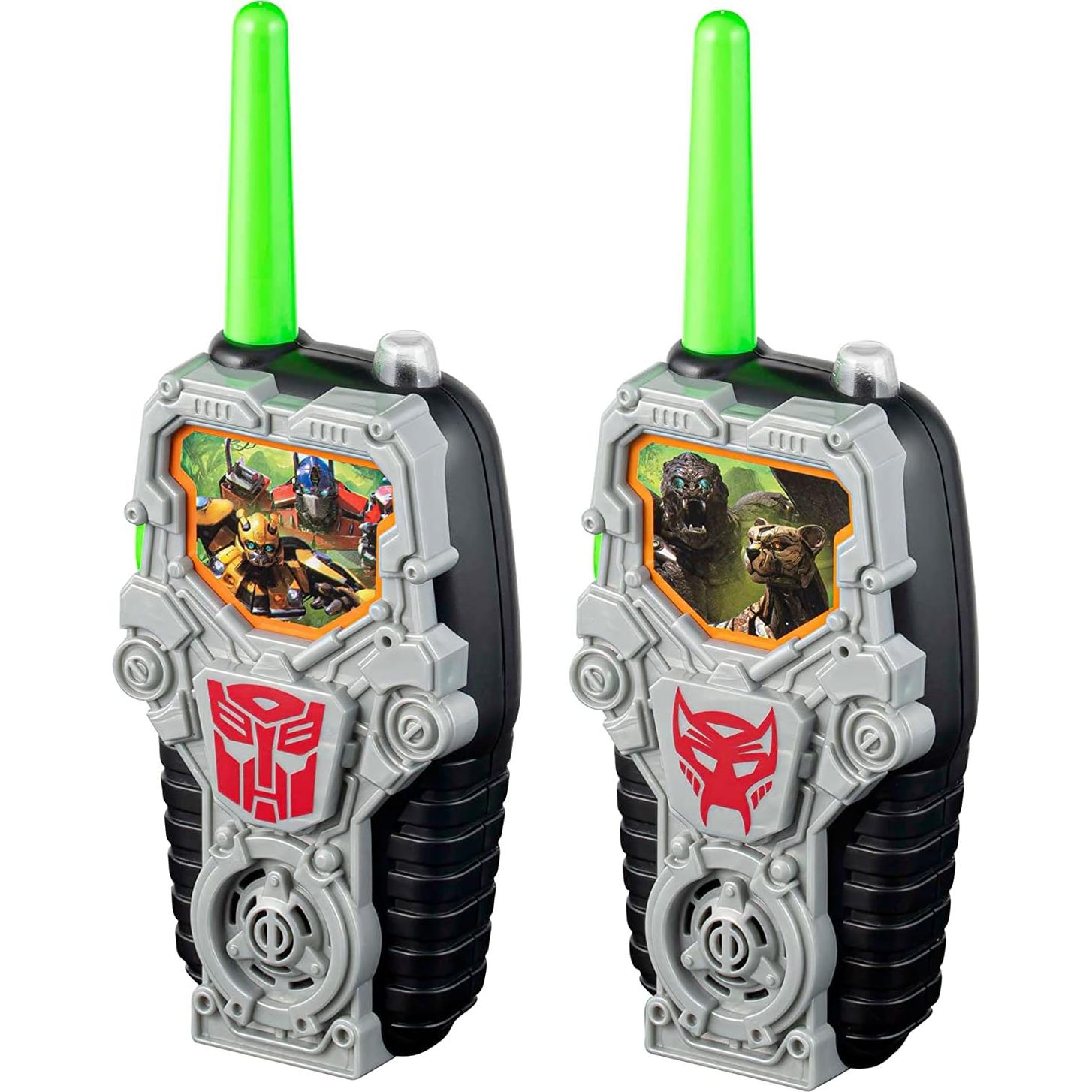 Walkie Talkies Transformers eKids para Niños - Alcance 152m