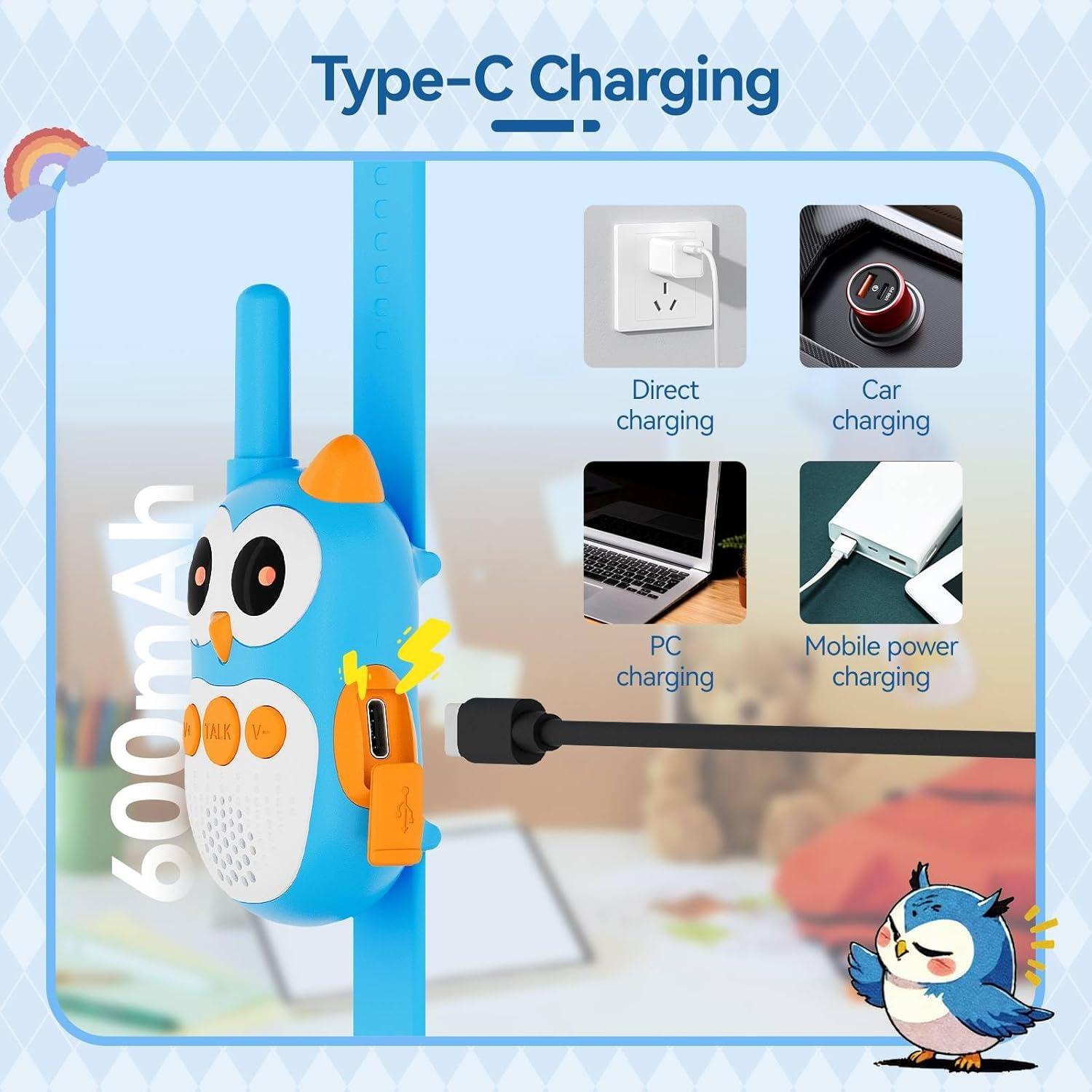Walkie Talkies Retevis RT30W para Niños Recargables 600m