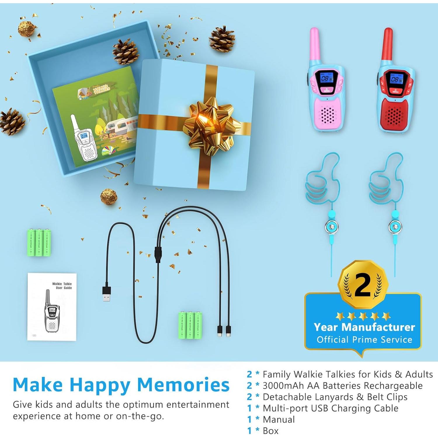 Walkie Talkies Recargables Topsung 920B Rosa 2 Unidades 6.4 km